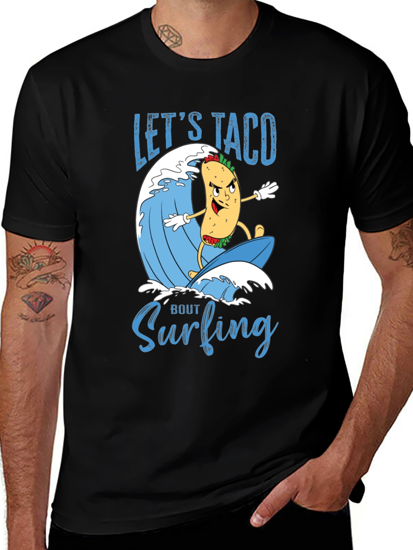 Variant 4 of Let's Taco 'Bout Surfing Tee