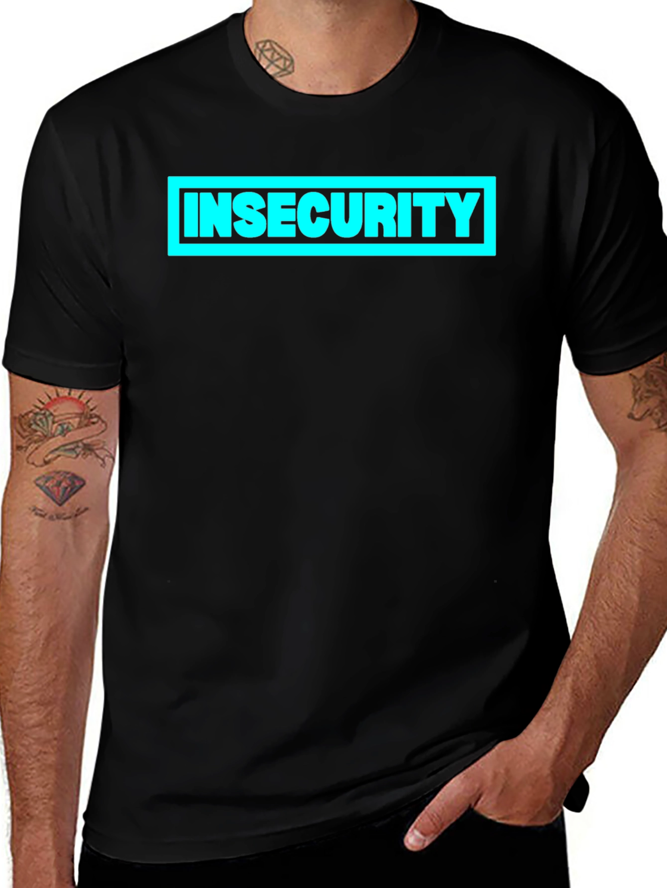 Variant 10 of Insecurity Graphic Tee - Black T-Shirt