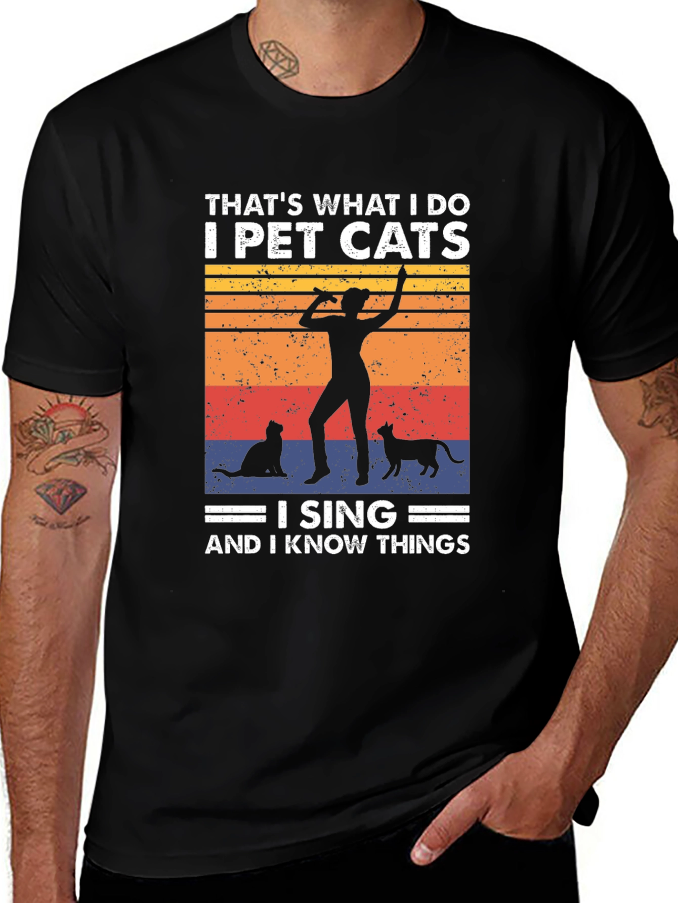 Variant 5 of Pet Cats and Sing T-shirt