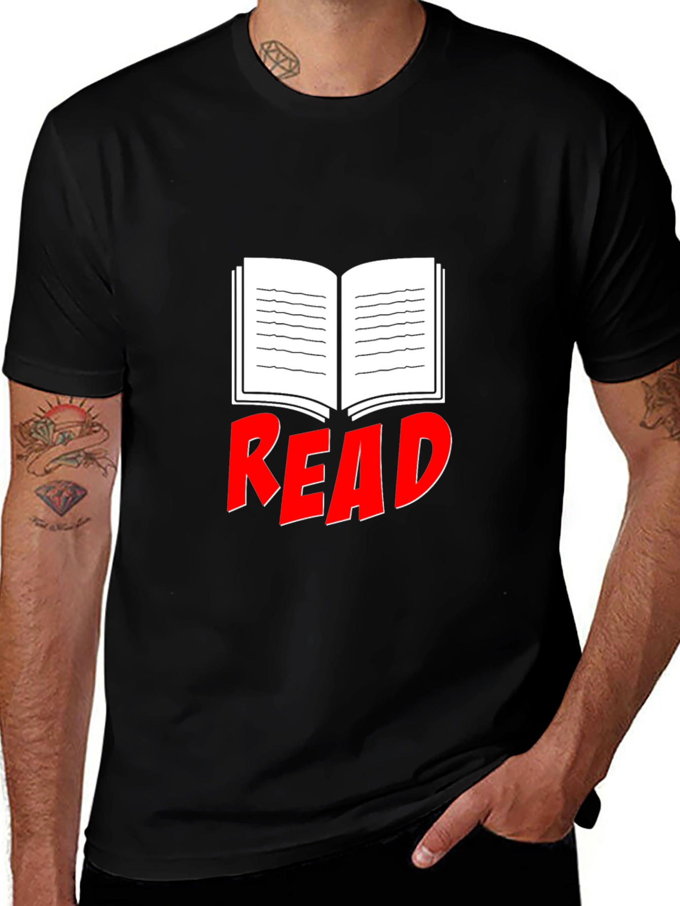 Variant 21 of Read Book Black T-Shirt