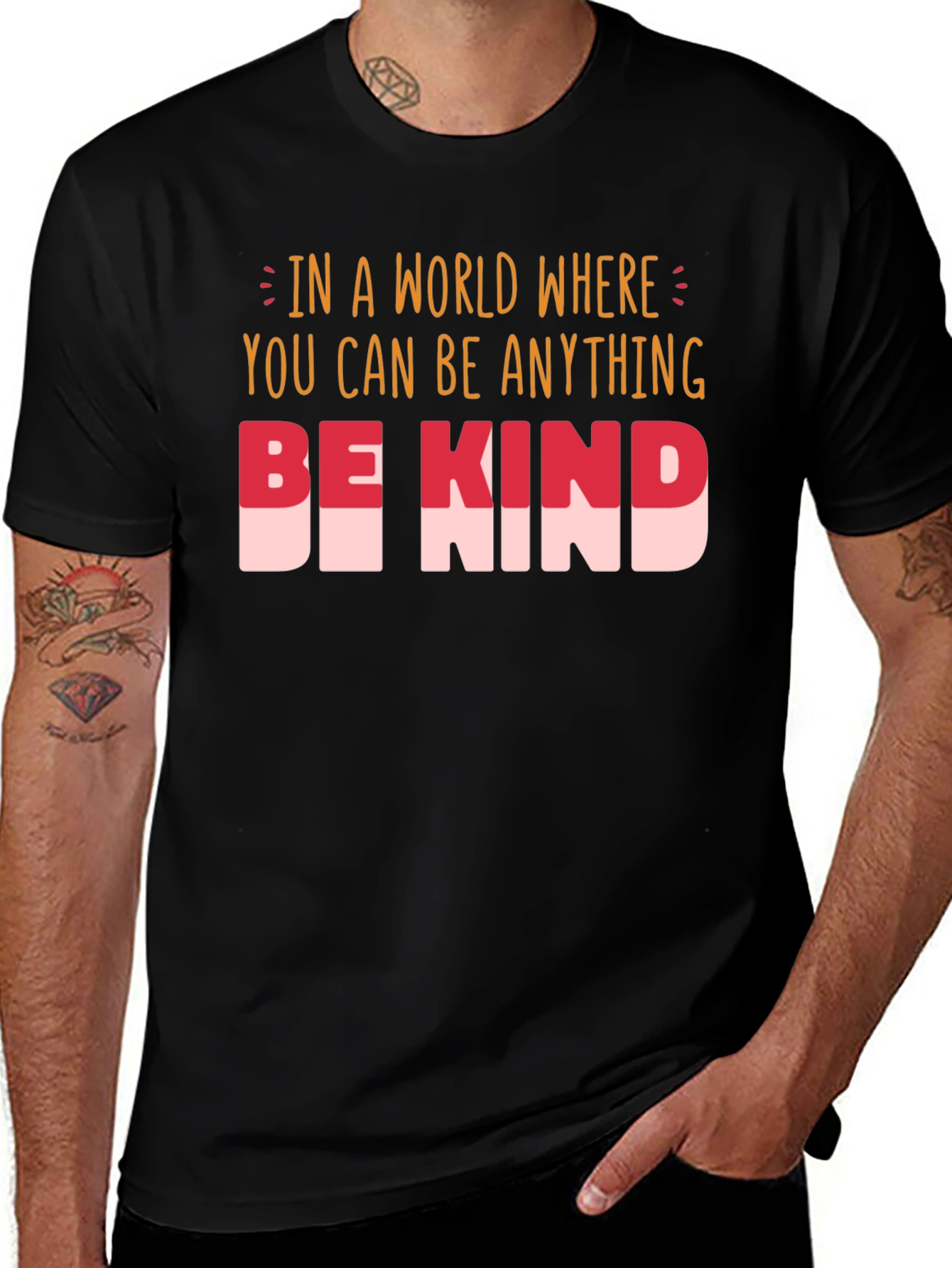 Variant 11 of Be Kind T-Shirt - Inspirational Graphic Tee