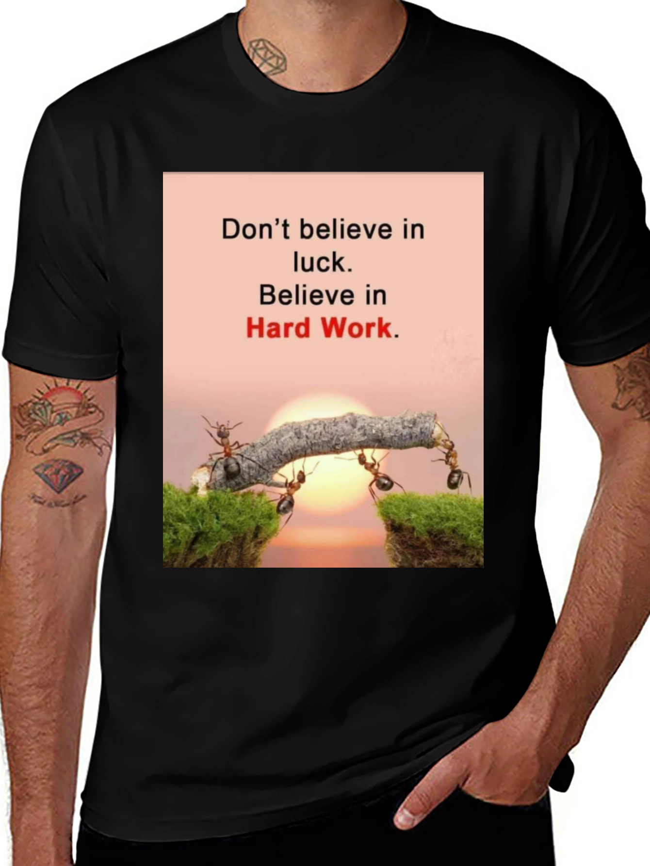 Variant 7 of Motivational T-Shirt: Believe in Hard Work
