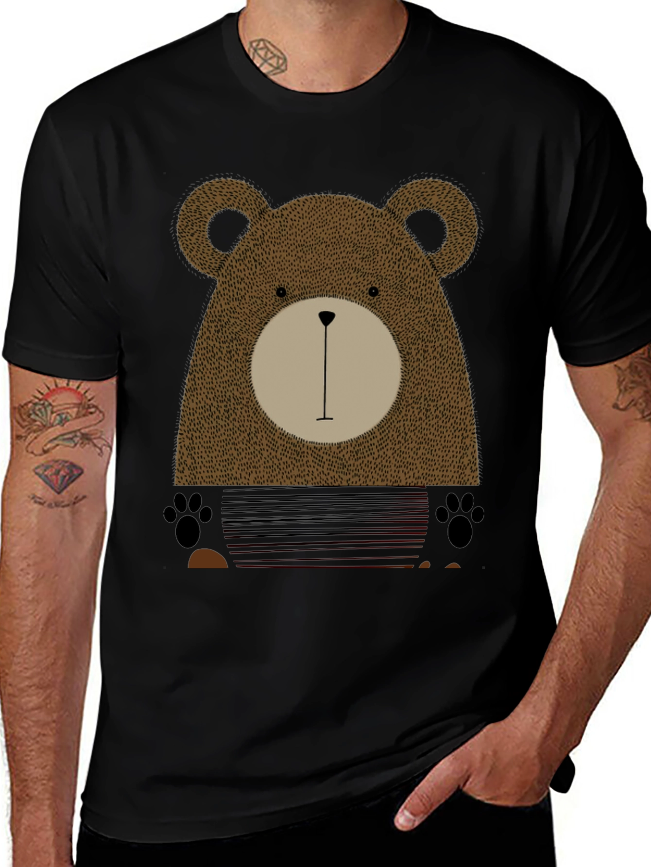 Variant 17 of Bear Graphic Print T-Shirt