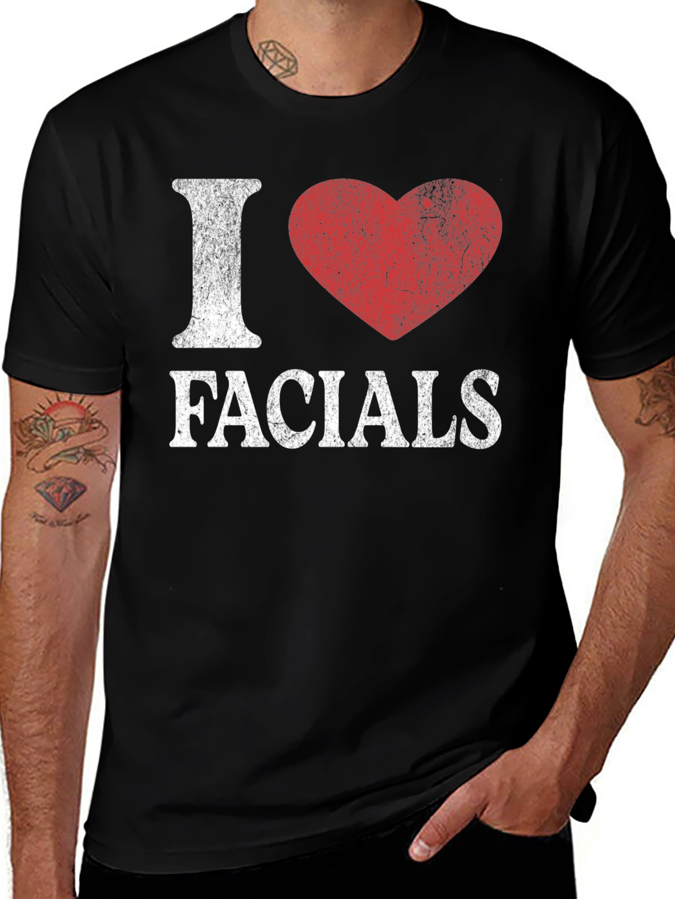 Variant 19 of I Heart Facials Graphic Tee - Unisex Black T-Shirt