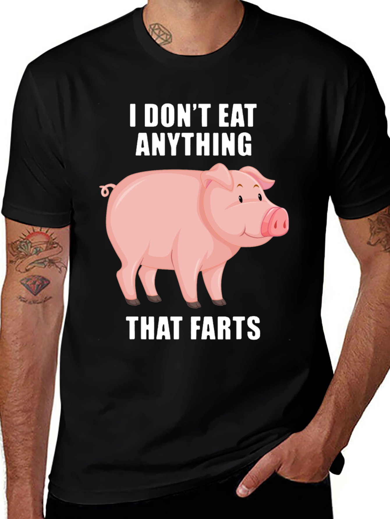 Variant 5 of Funny Vegan T-Shirt - I Don't Eat Anything That Farts