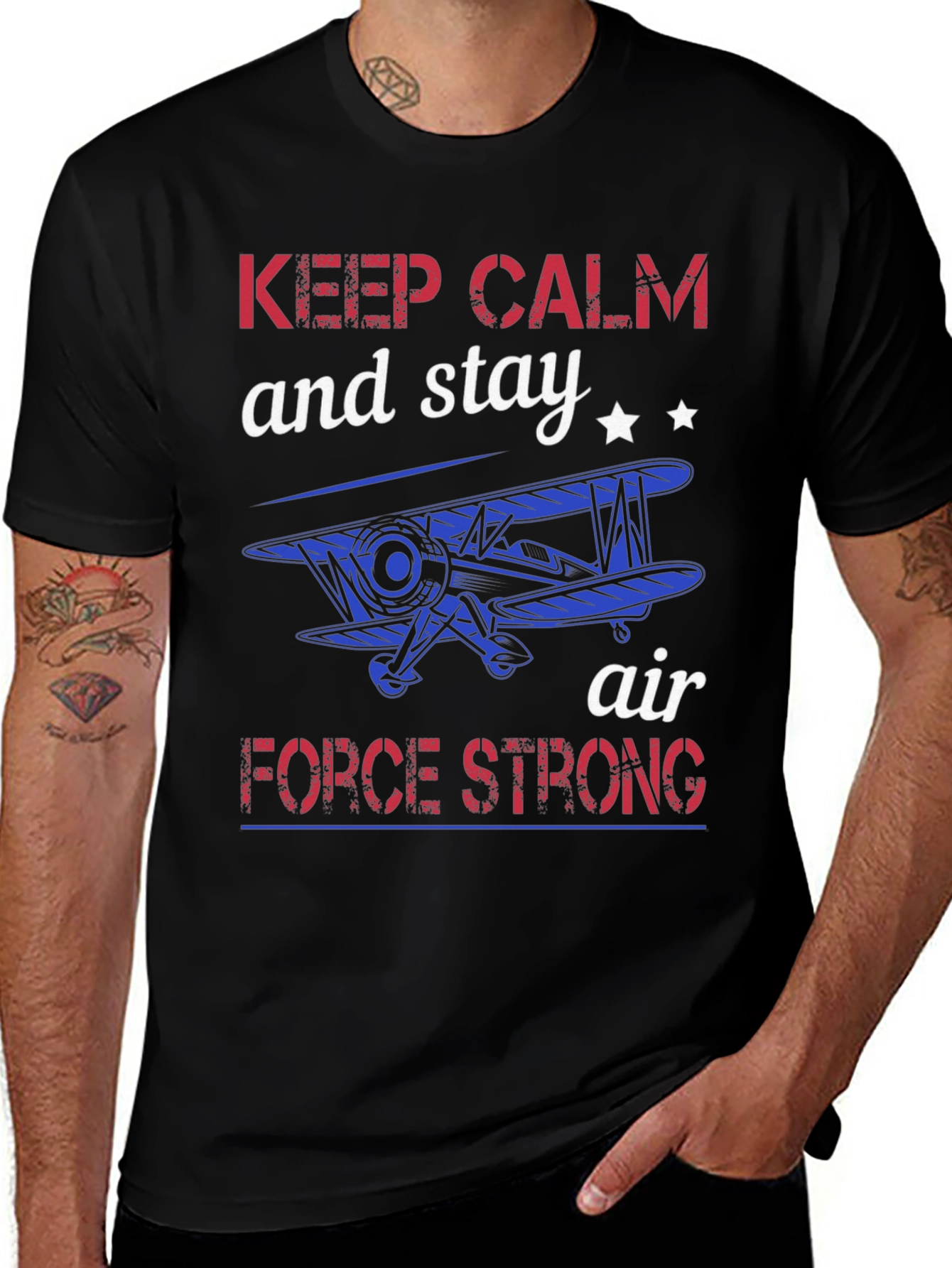 Variant 7 of Keep Calm Air Force Strong Graphic T-Shirt