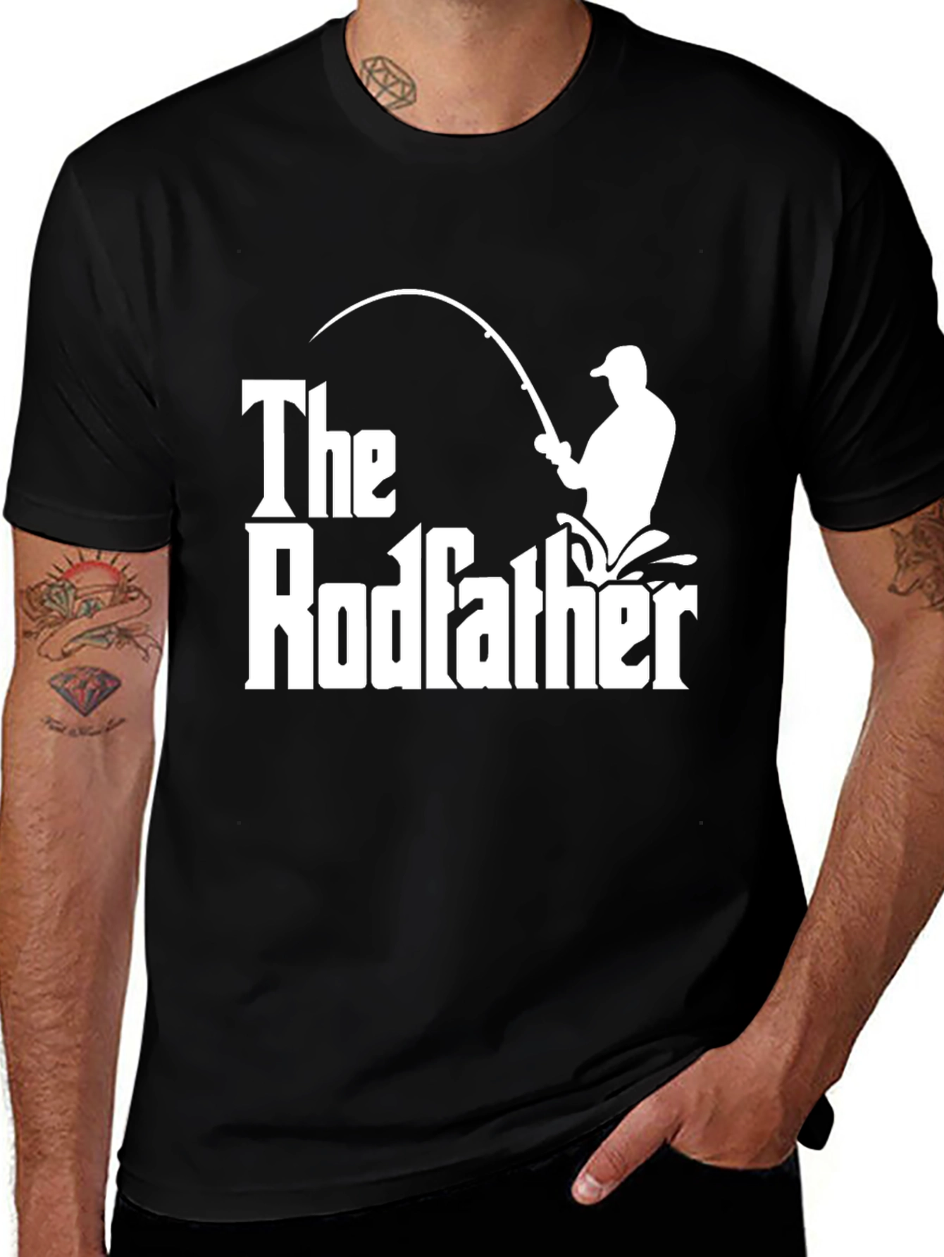 Variant 27 of The Rodfather Fishing T-Shirt - Angler Gift