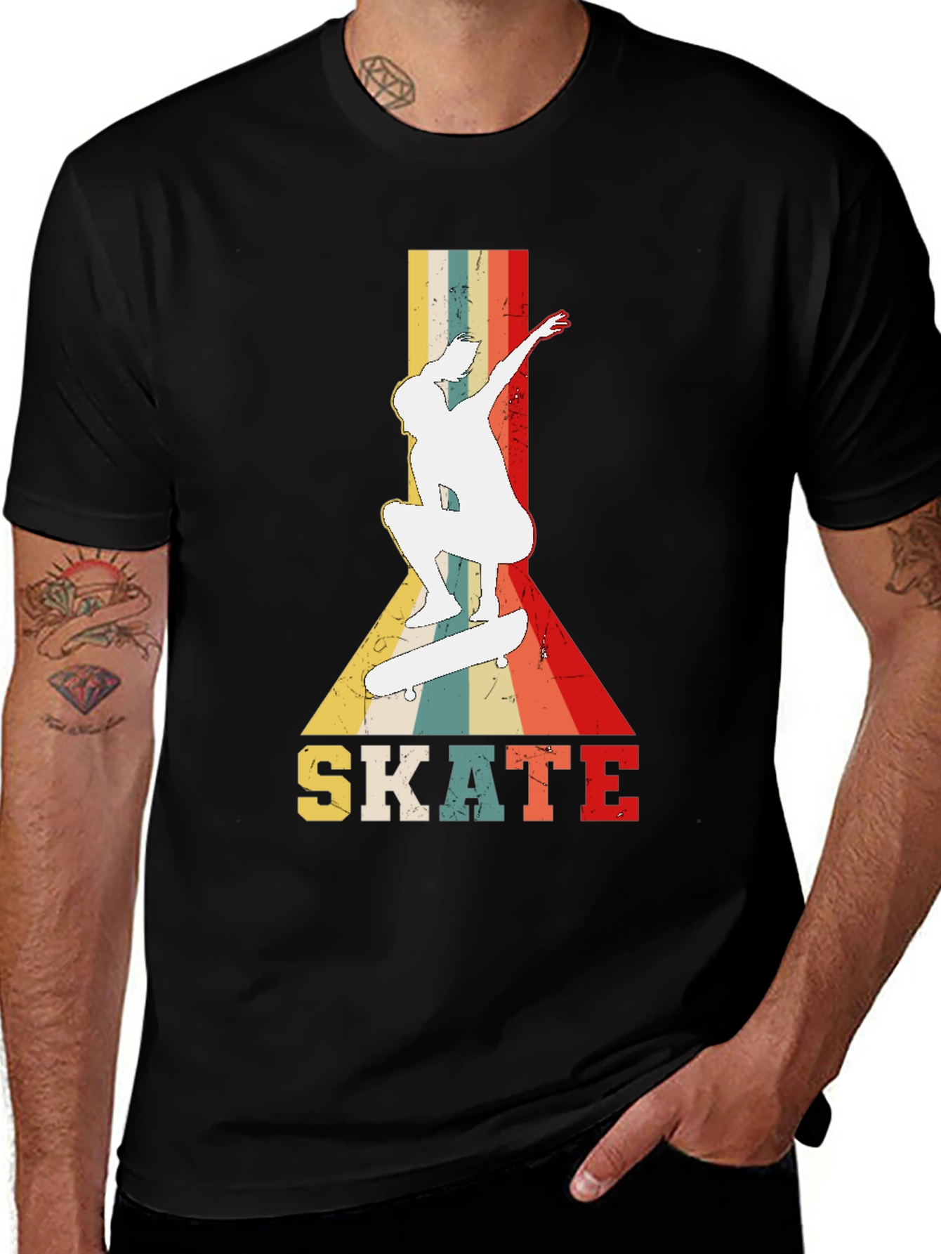 Variant 18 of Retro Skate T-Shirt - Vintage Style Skateboarder Tee