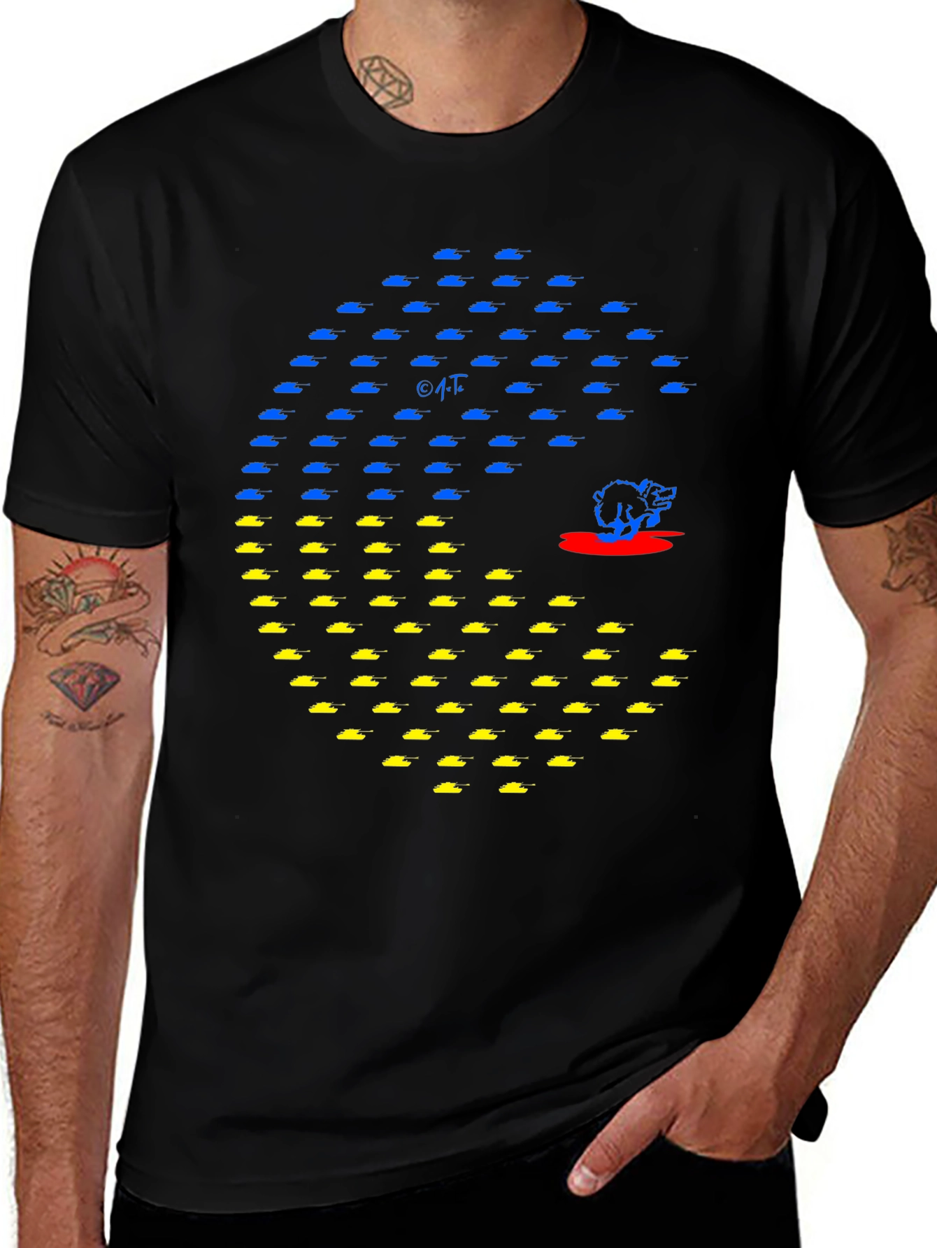 Ukraine Tank Pac-Man Graphic Tee