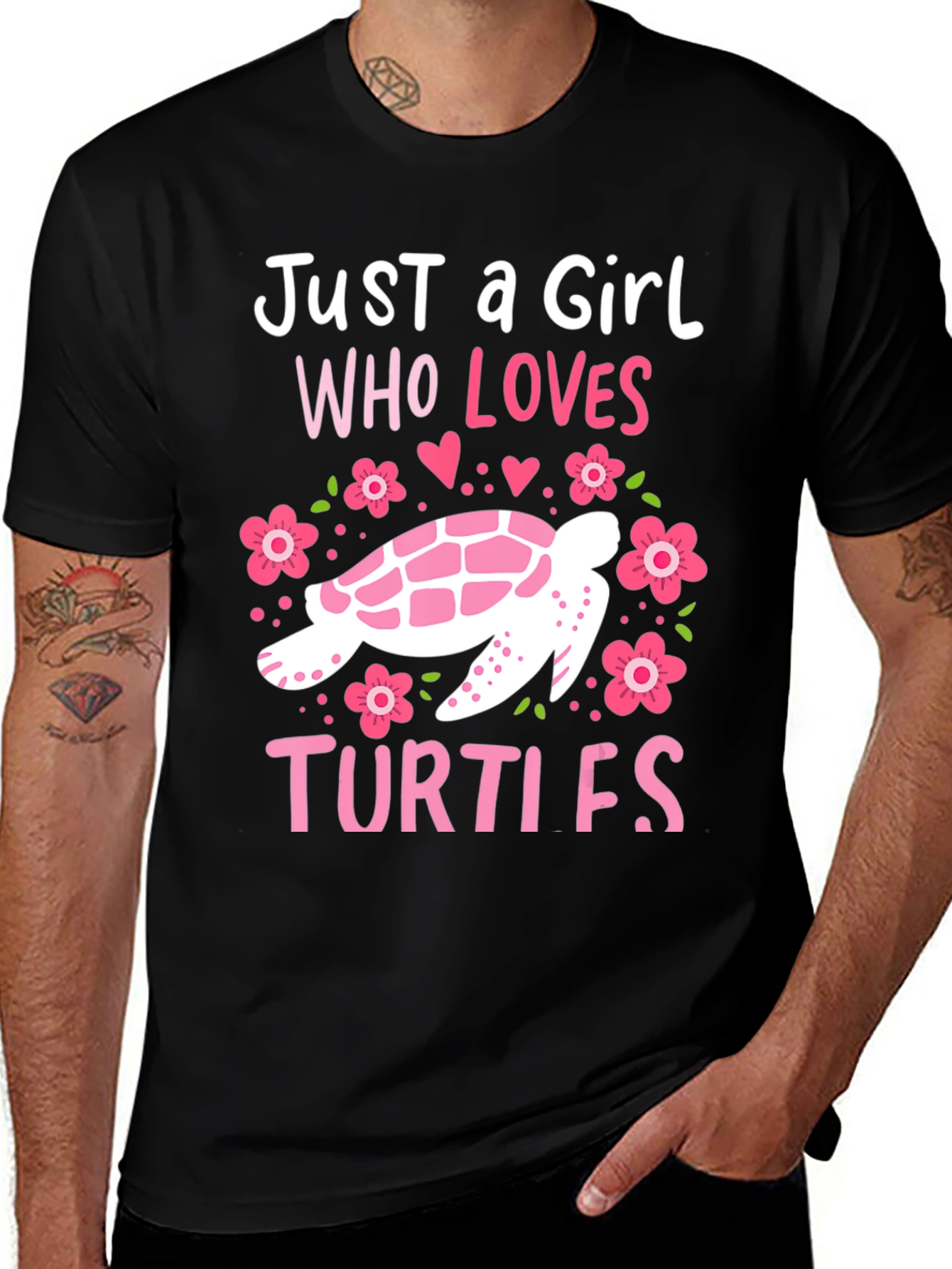 Variant 2 of Just a Girl Who Loves Turtles Graphic Tee