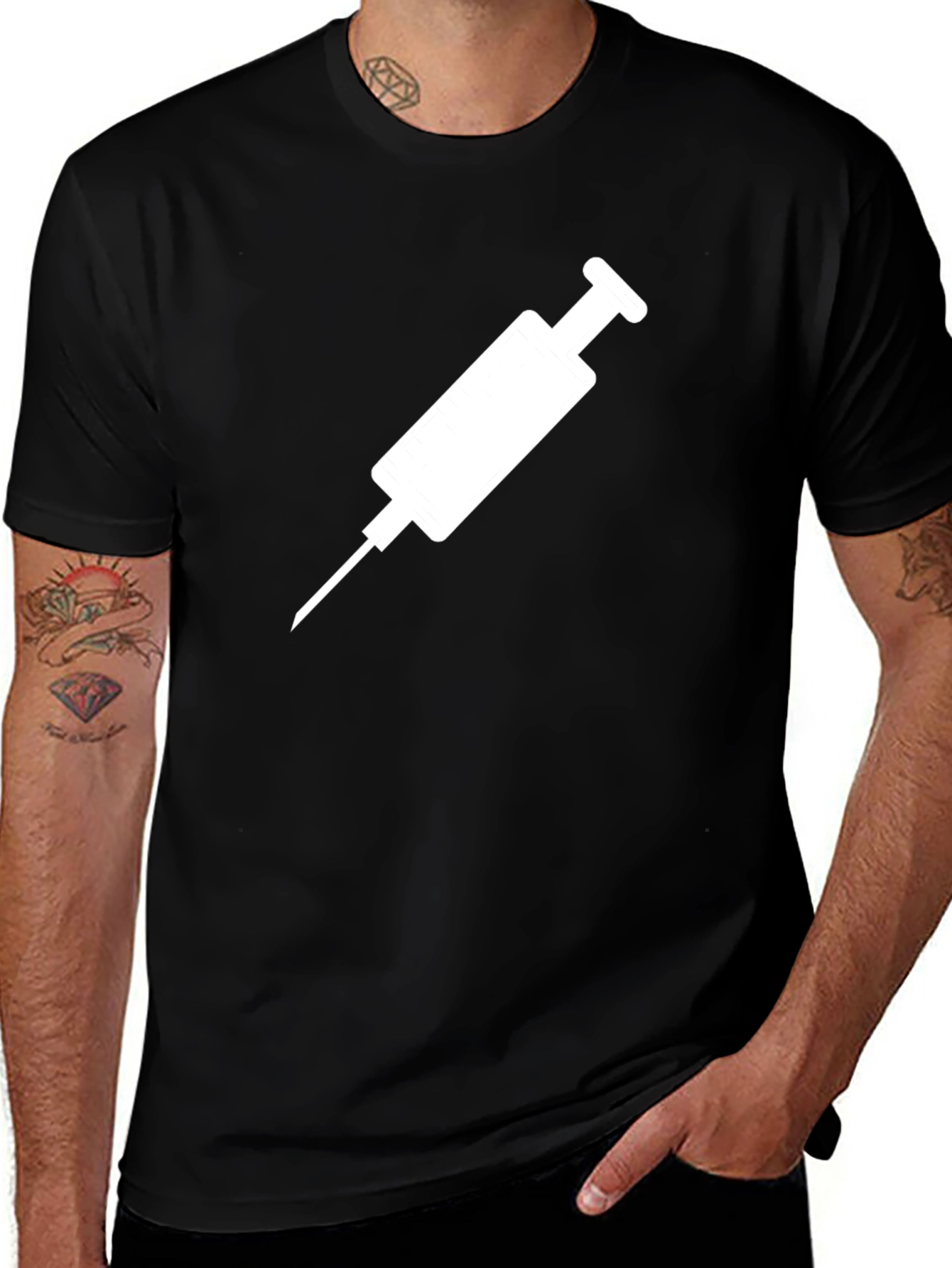 Variant 19 of Syringe Graphic T-Shirt - Medical Design