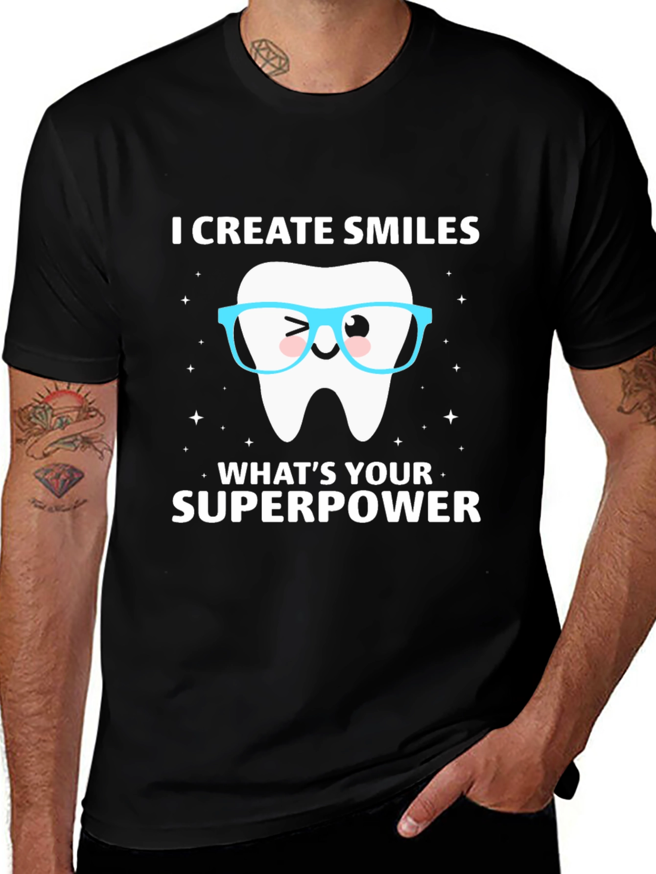 I Create Smiles T-Shirt Dentist Superpower Tee