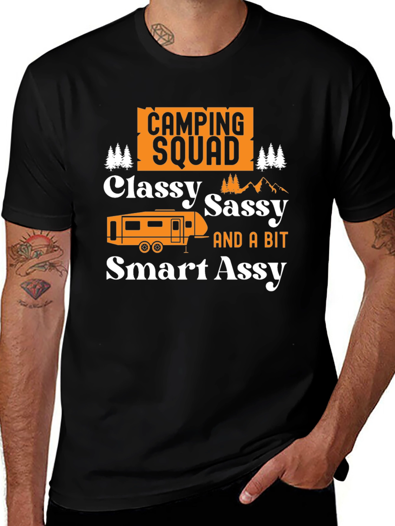 Variant 21 of Camping Squad Graphic Tee: Classy, Sassy, Smart Assy