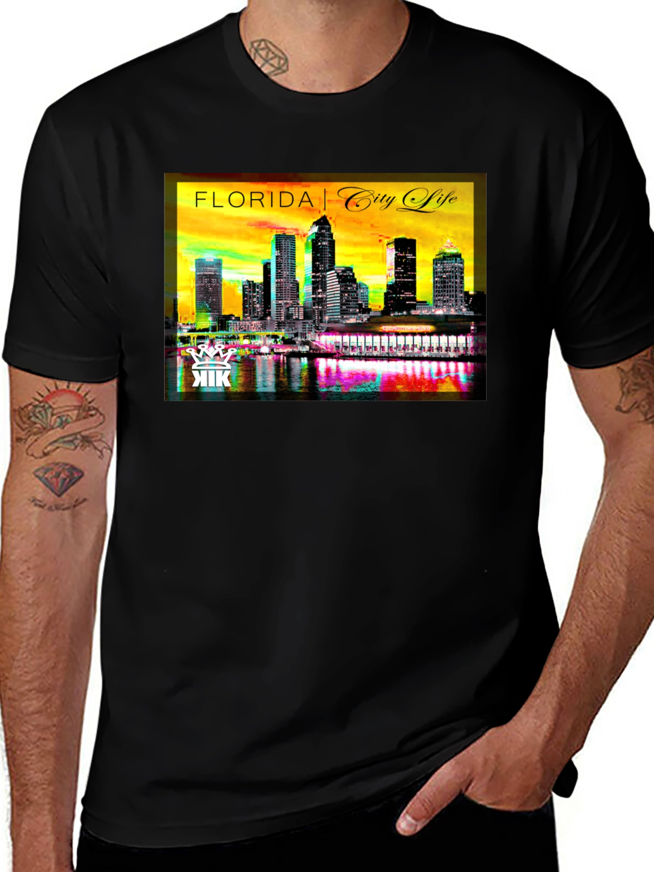 Variant 5 of Florida City Life Graphic Tee - Stylish Cityscape Design