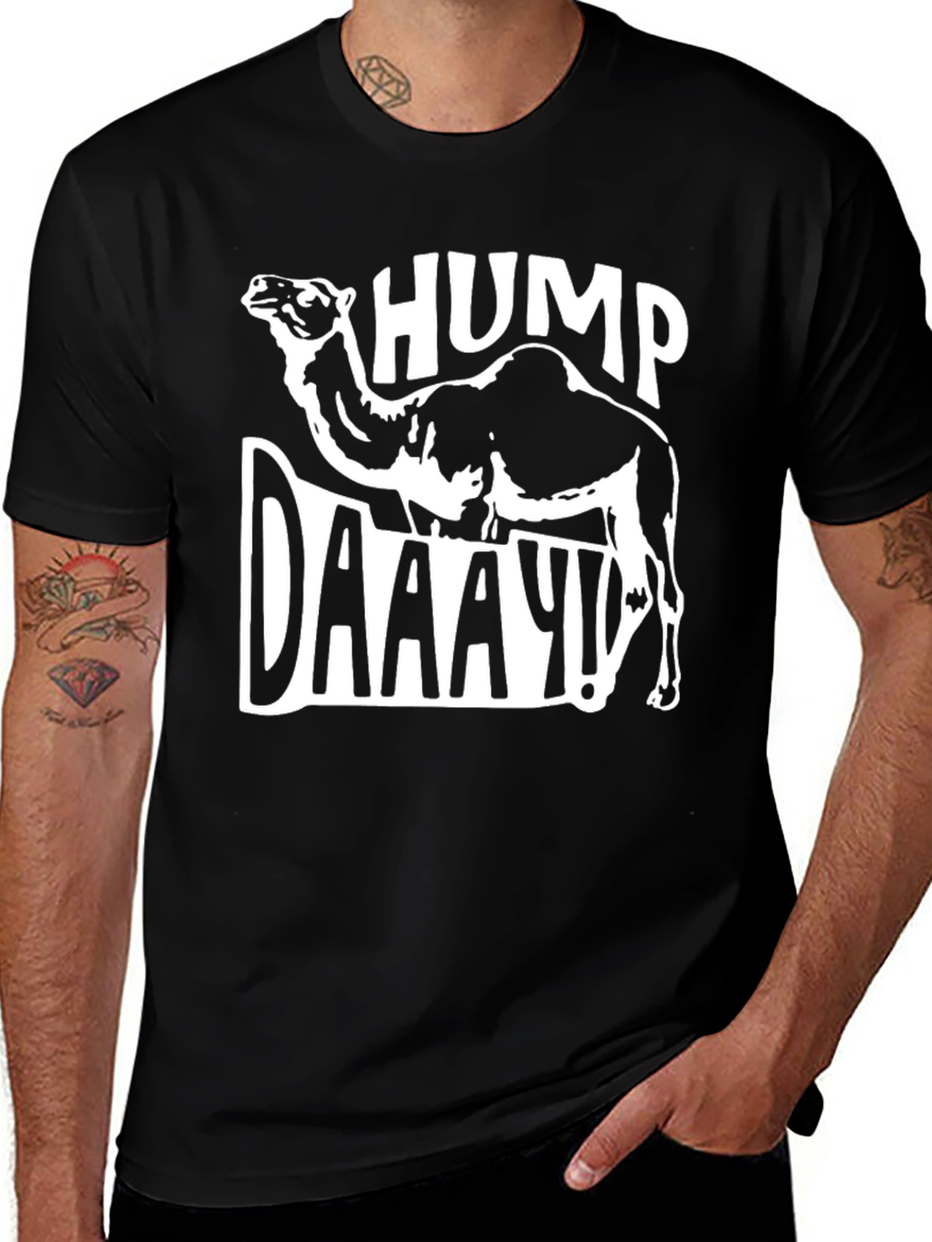 Variant 17 of Hump DAAAAY! Camel T-Shirt - Black