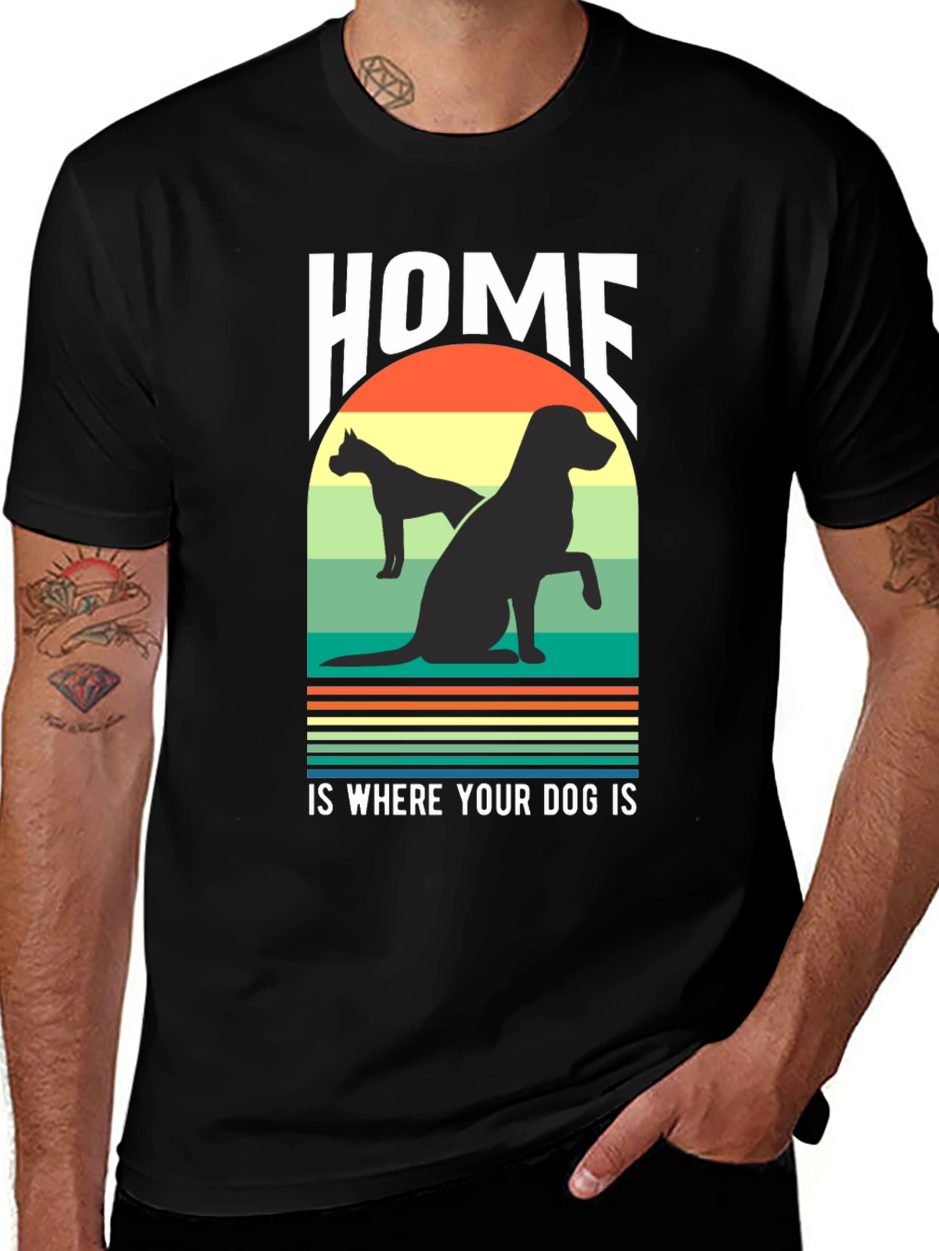Variant 9 of Home Is Where Your Dog Is Graphic T-Shirt