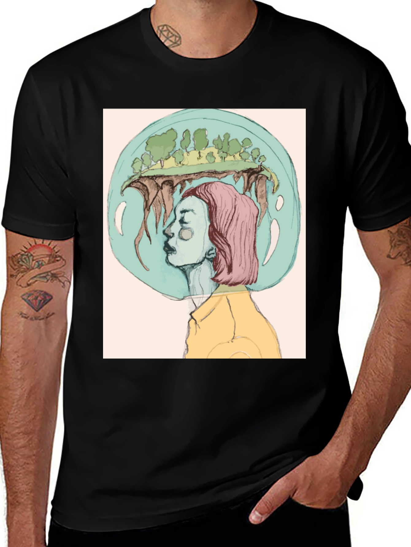 Variant 7 of Surreal Dreamscape Graphic Tee