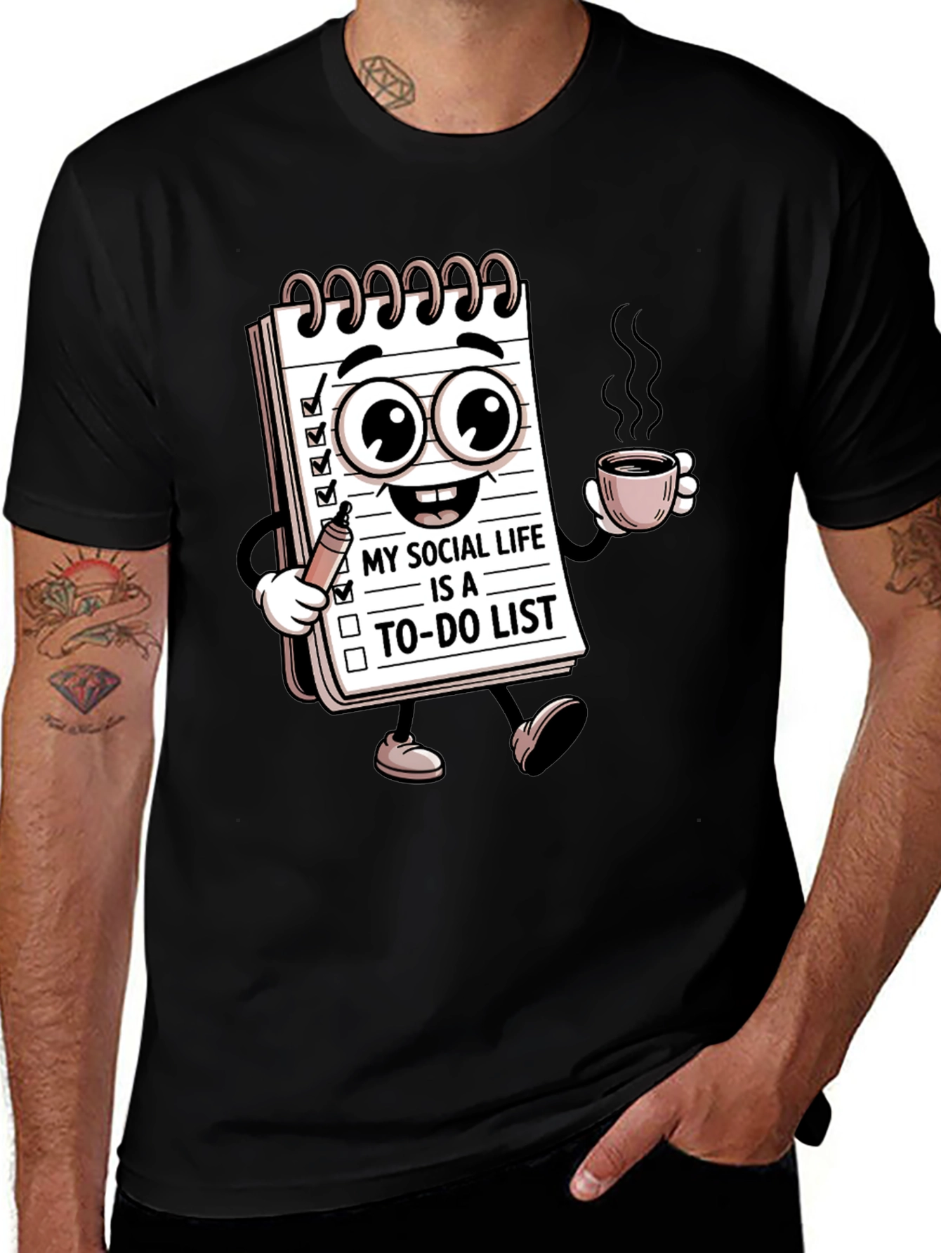 Variant 3 of Social Life To-Do List Funny T-Shirt