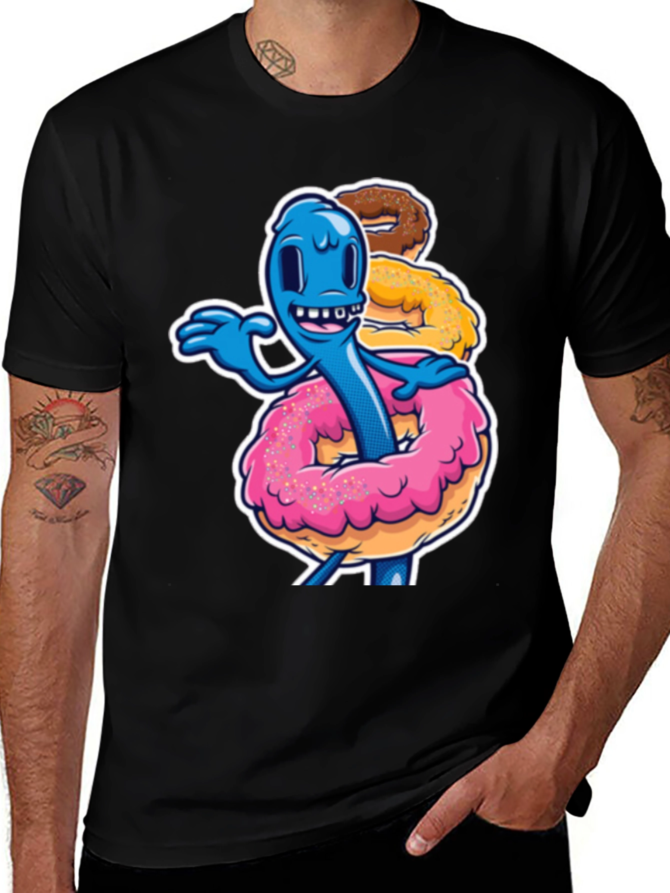 Variant 5 of Donut Monster Graphic Tee - Fun & Unique Design
