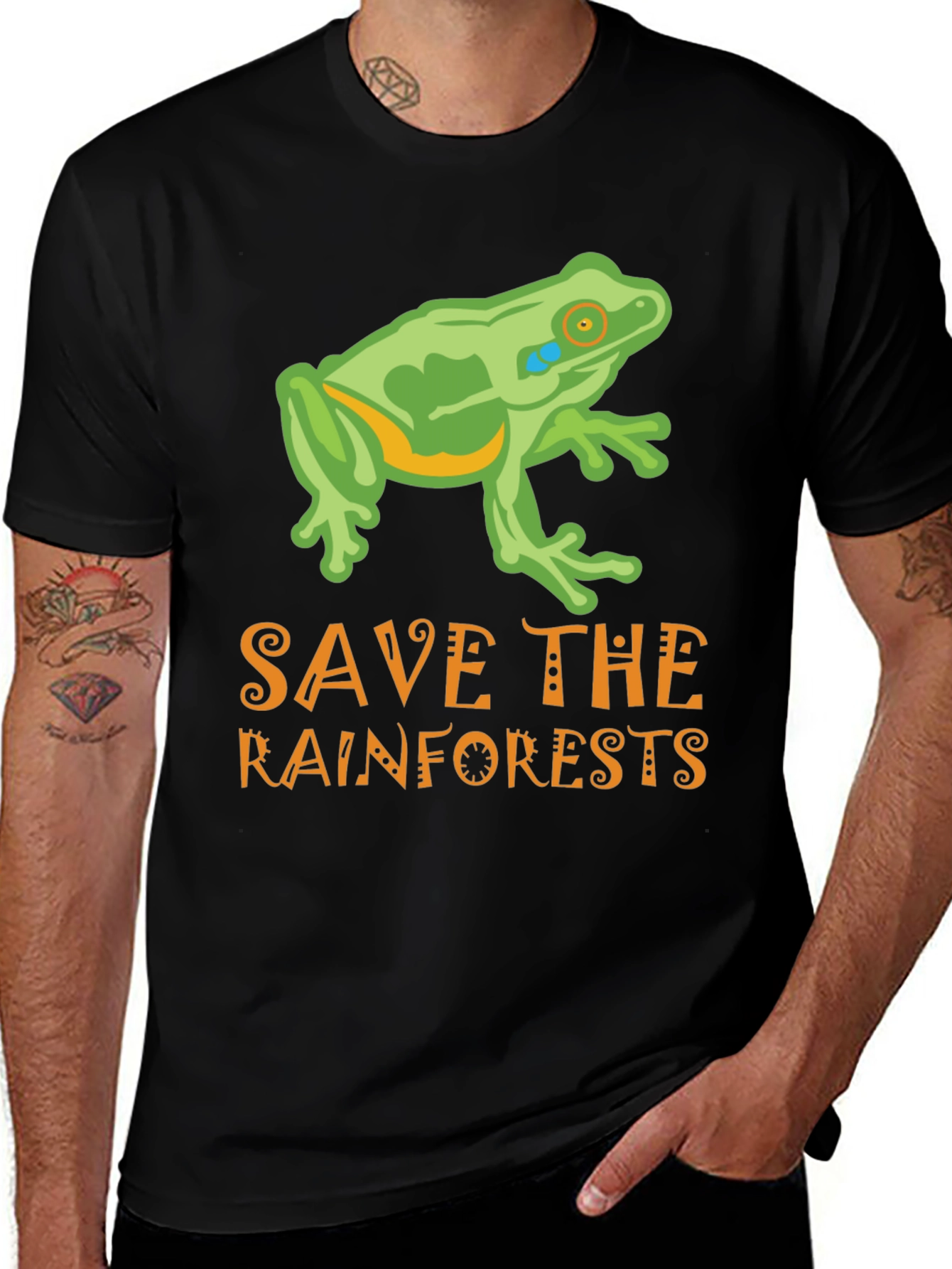 Variant 5 of Save the Rainforests Frog Graphic Tee