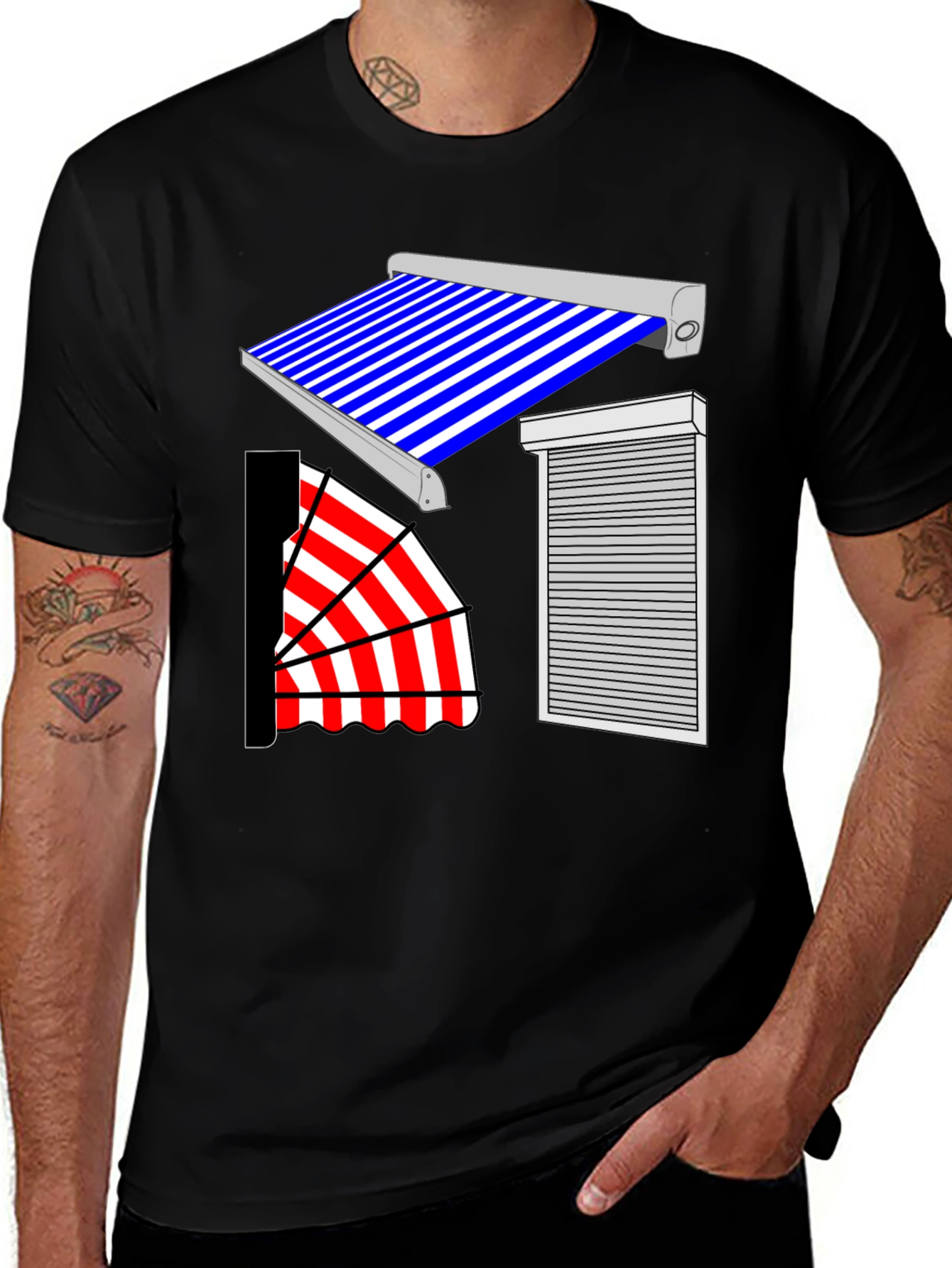 Variant 26 of Awnings Graphic Tee - Novelty Design