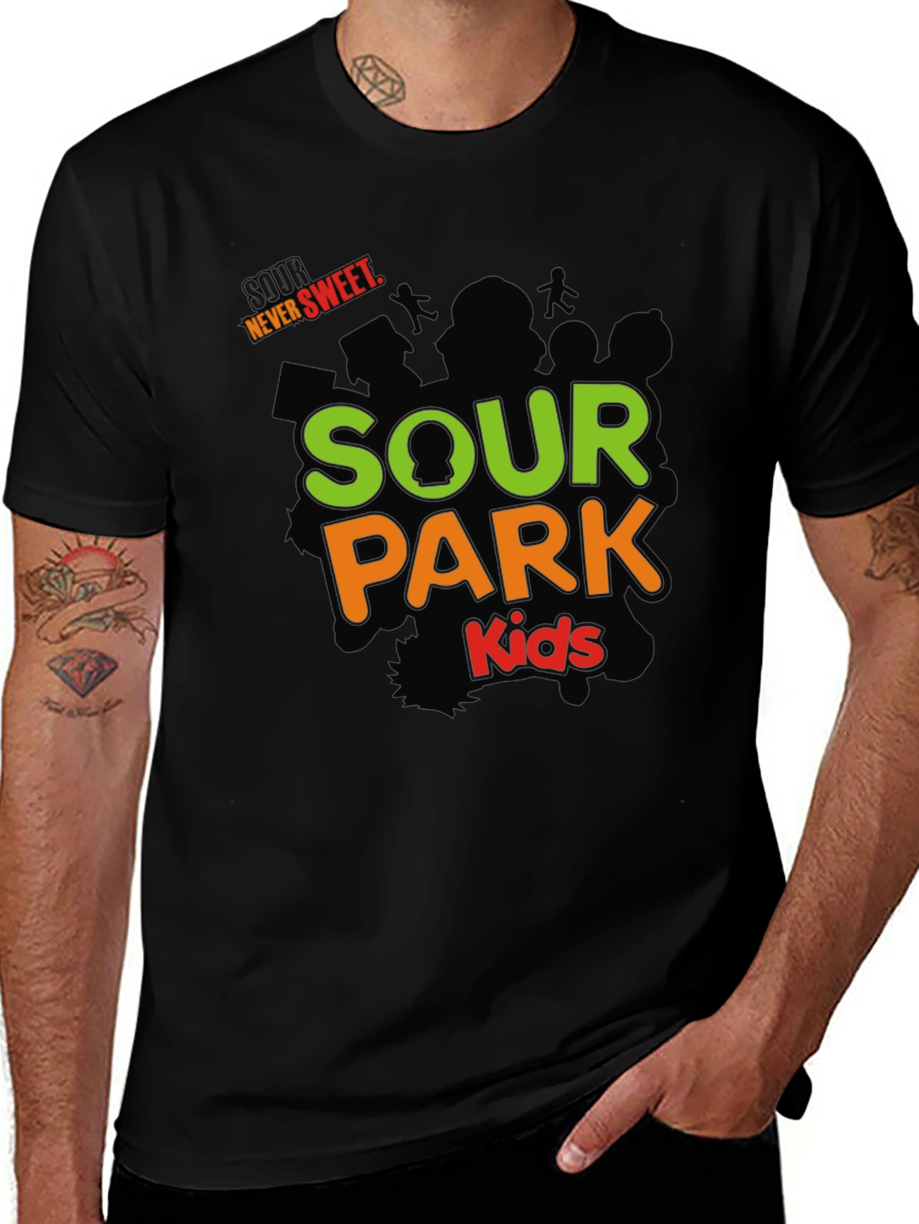 Variant 13 of Sour Park Kids Black T-Shirt