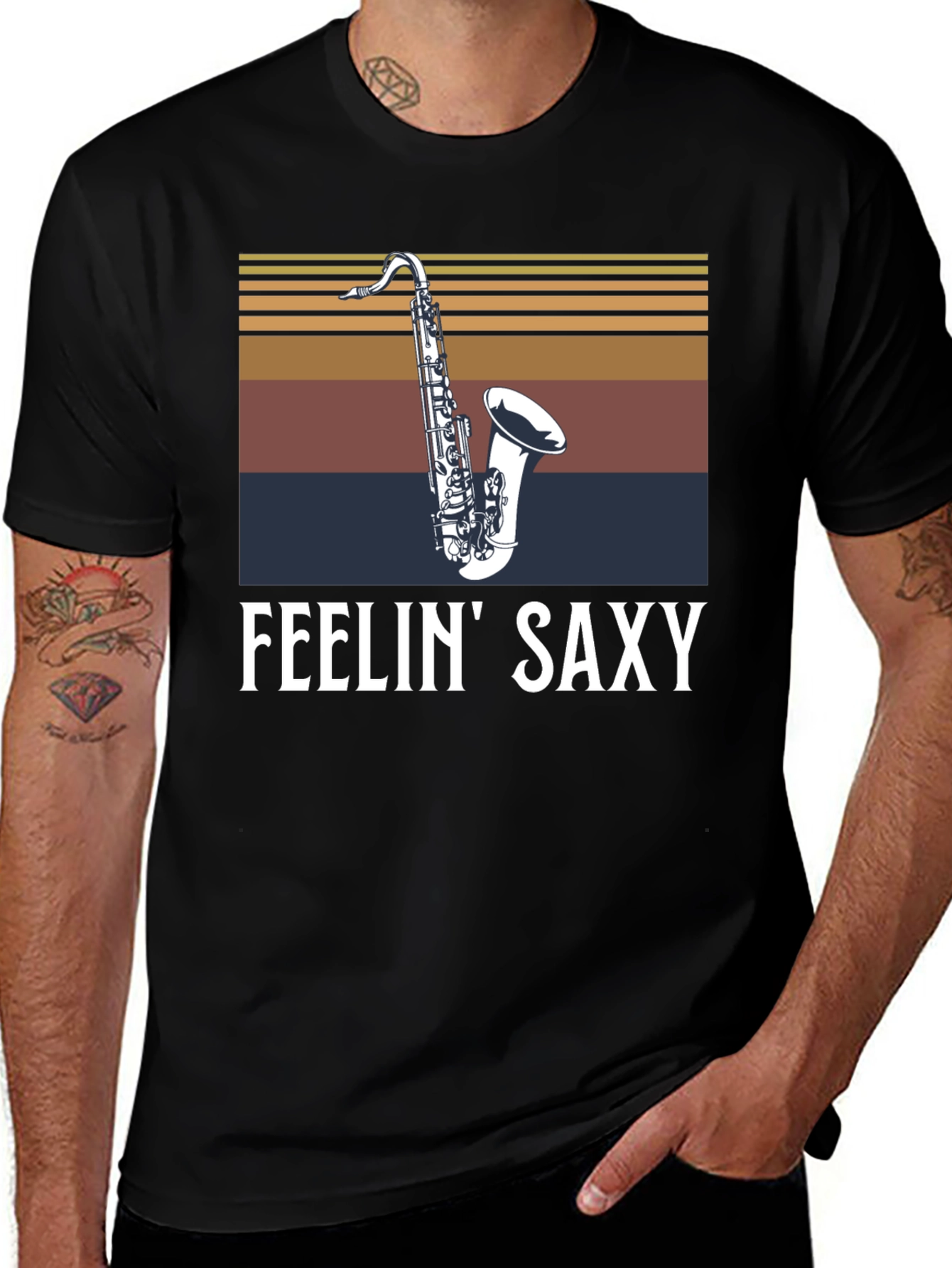 Variant 19 of Feelin' Saxy T-Shirt - Music Lover Tee