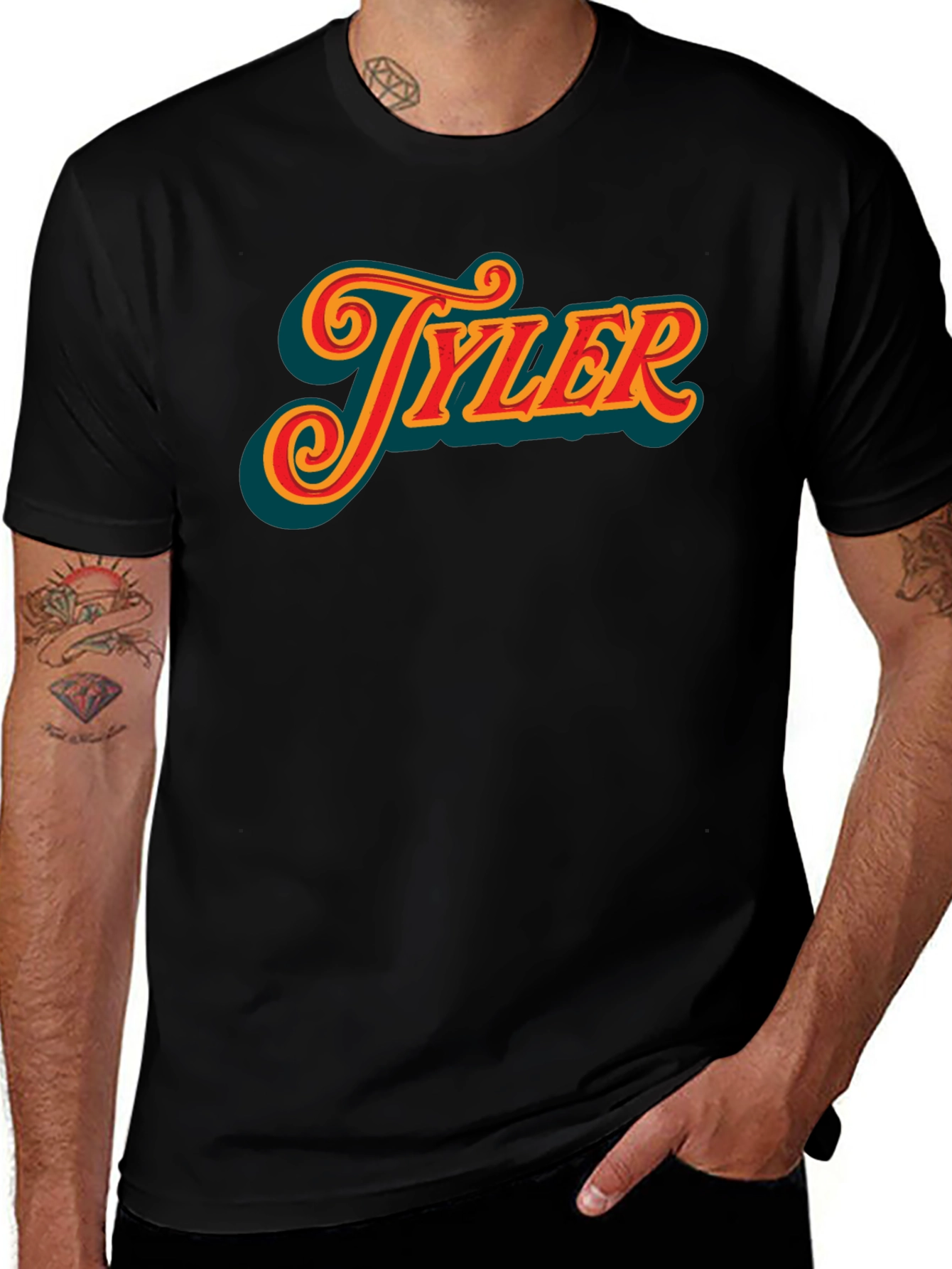 Retro Tyler T-Shirt - Personalized Name Tee