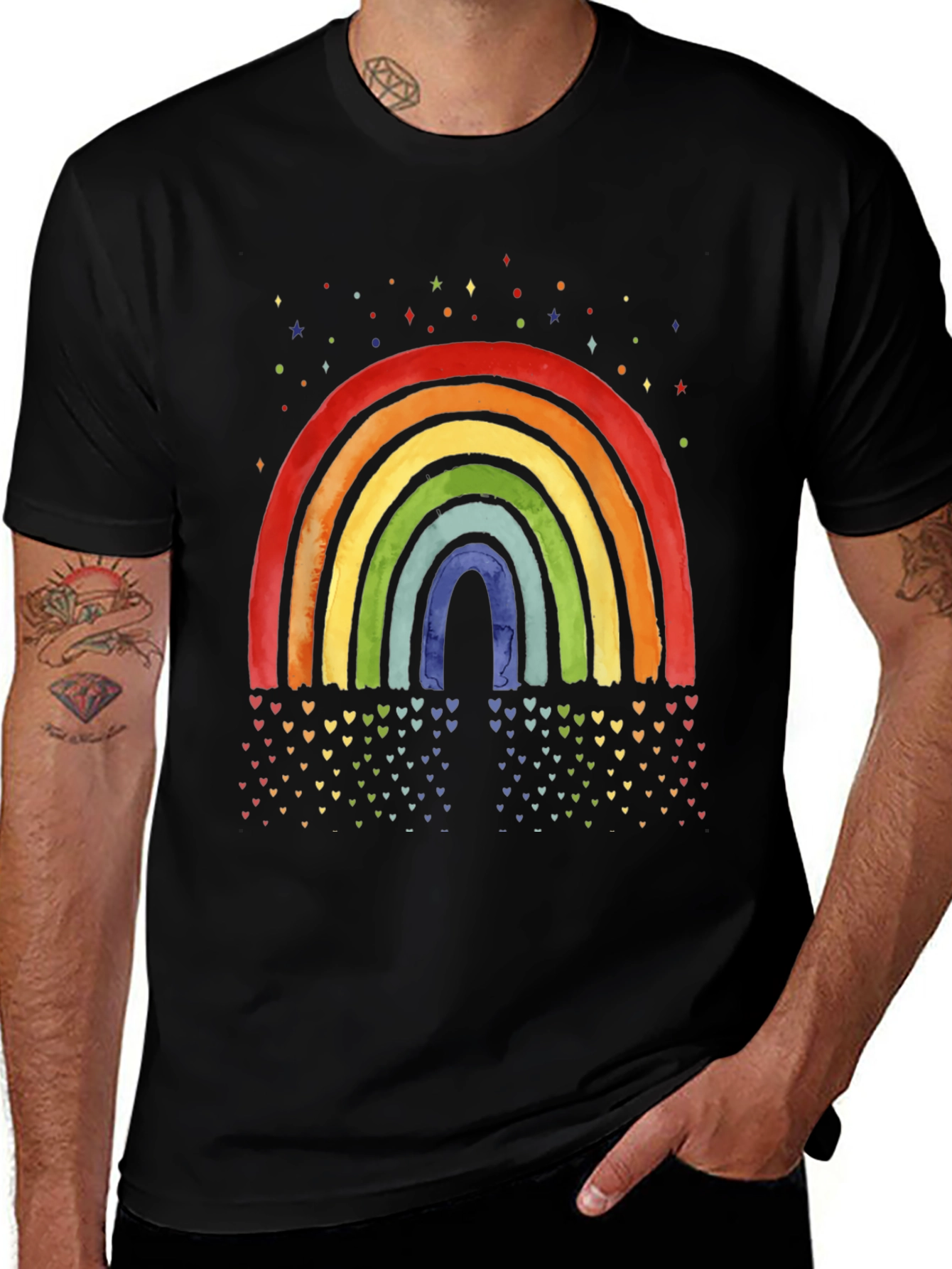 Variant 14 of Rainbow Pride Heart T-Shirt