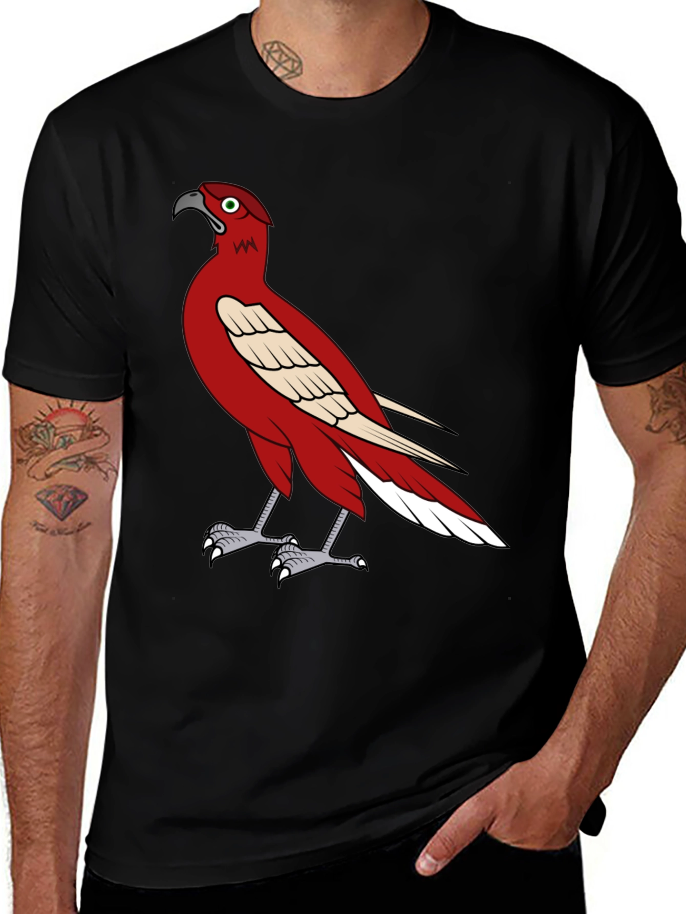 Variant 8 of Red Bird Graphic Tee - Stylish & Unique Design
