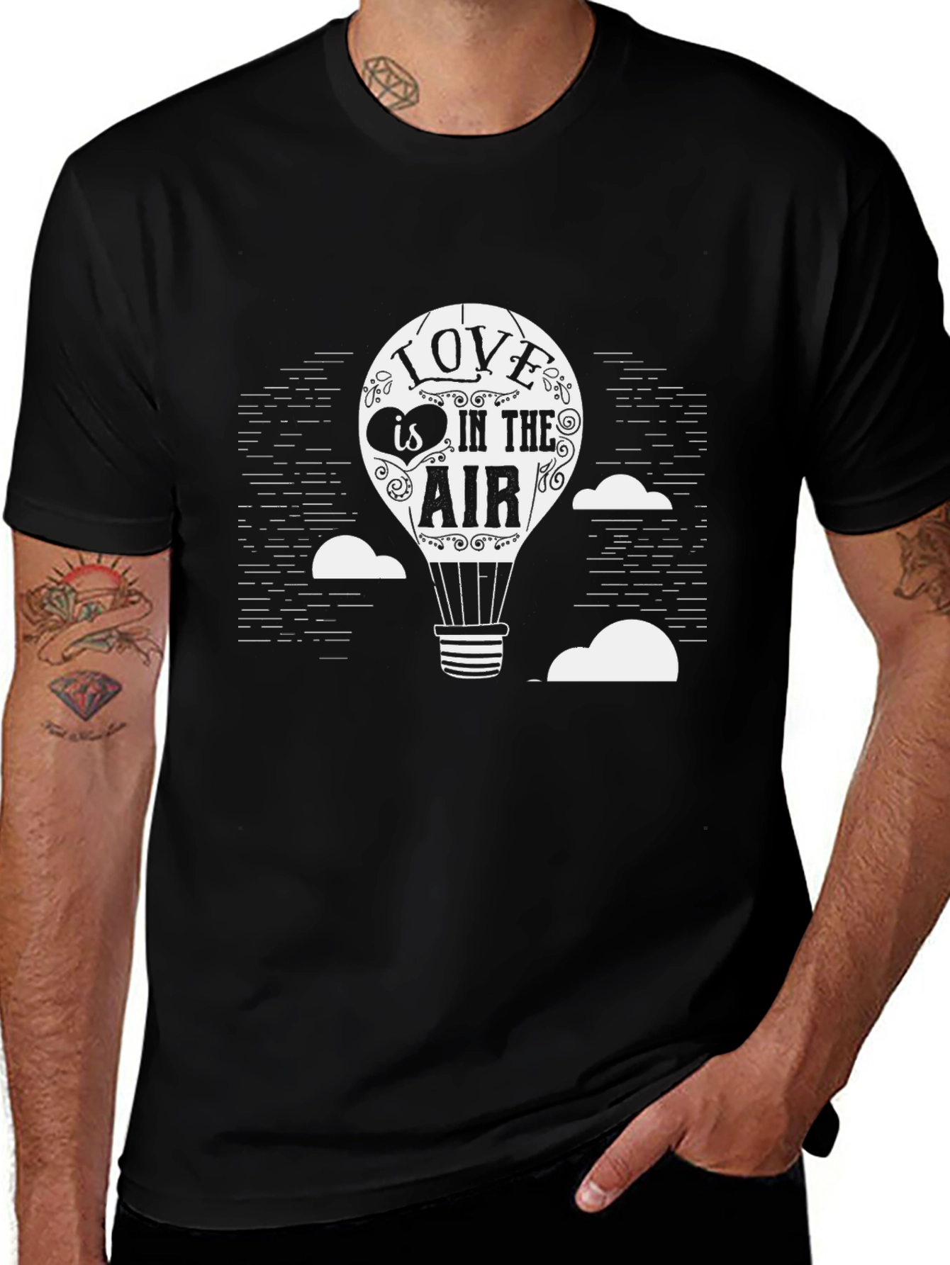 Variant 5 of Love is in the Air T-Shirt - Hot Air Balloon Design