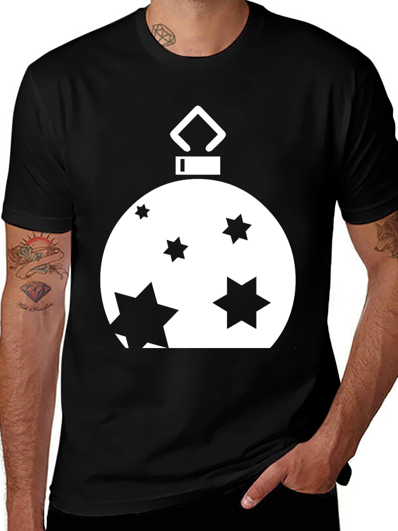 Festive Christmas Ornament Graphic Tee