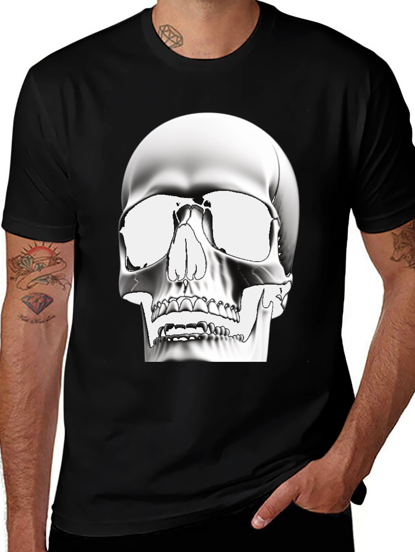 Variant 27 of Skull Graphic T-Shirt - Black