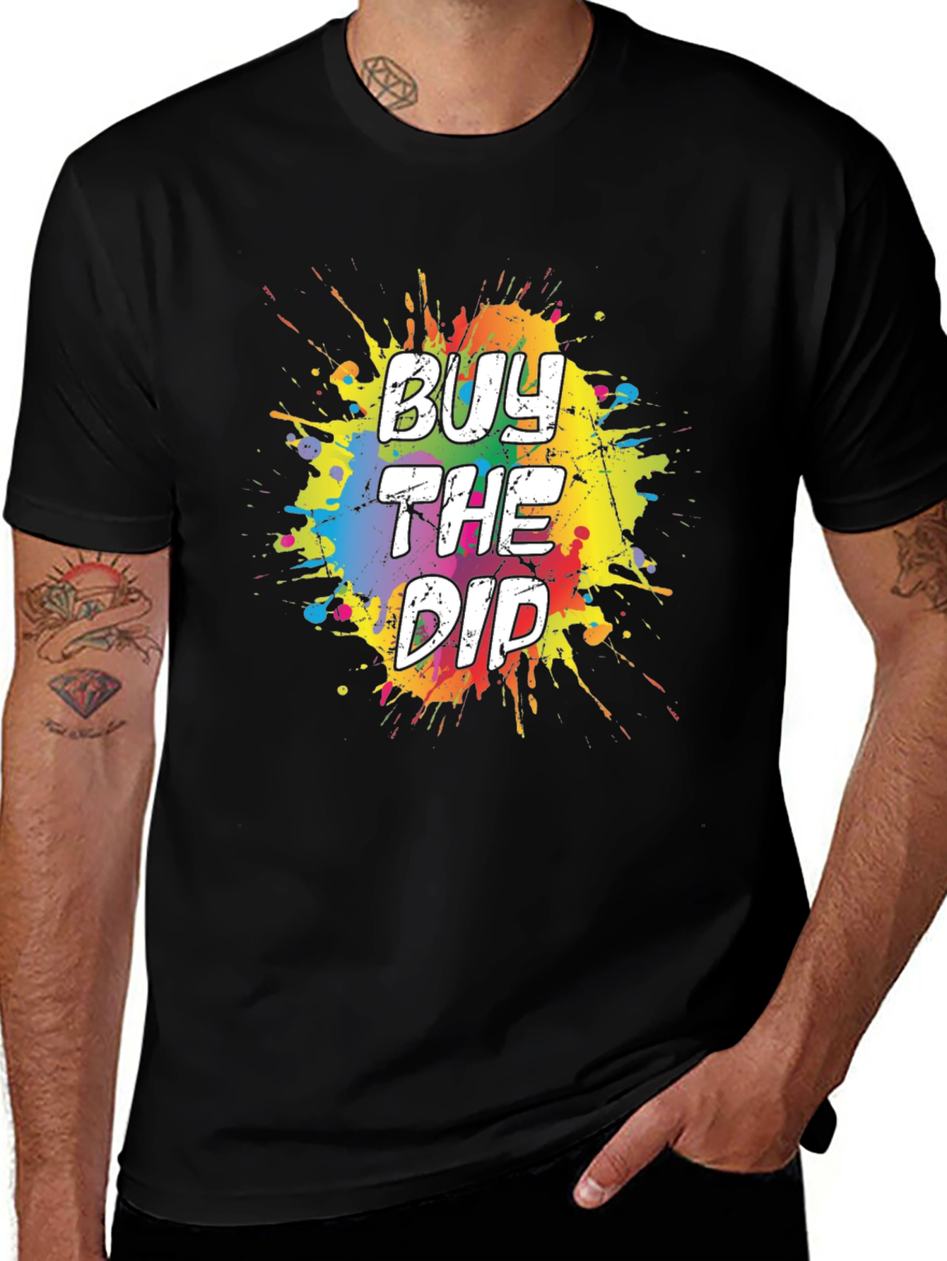 Buy the Dip Graphic Tee - Trendy Investor T-Shirt