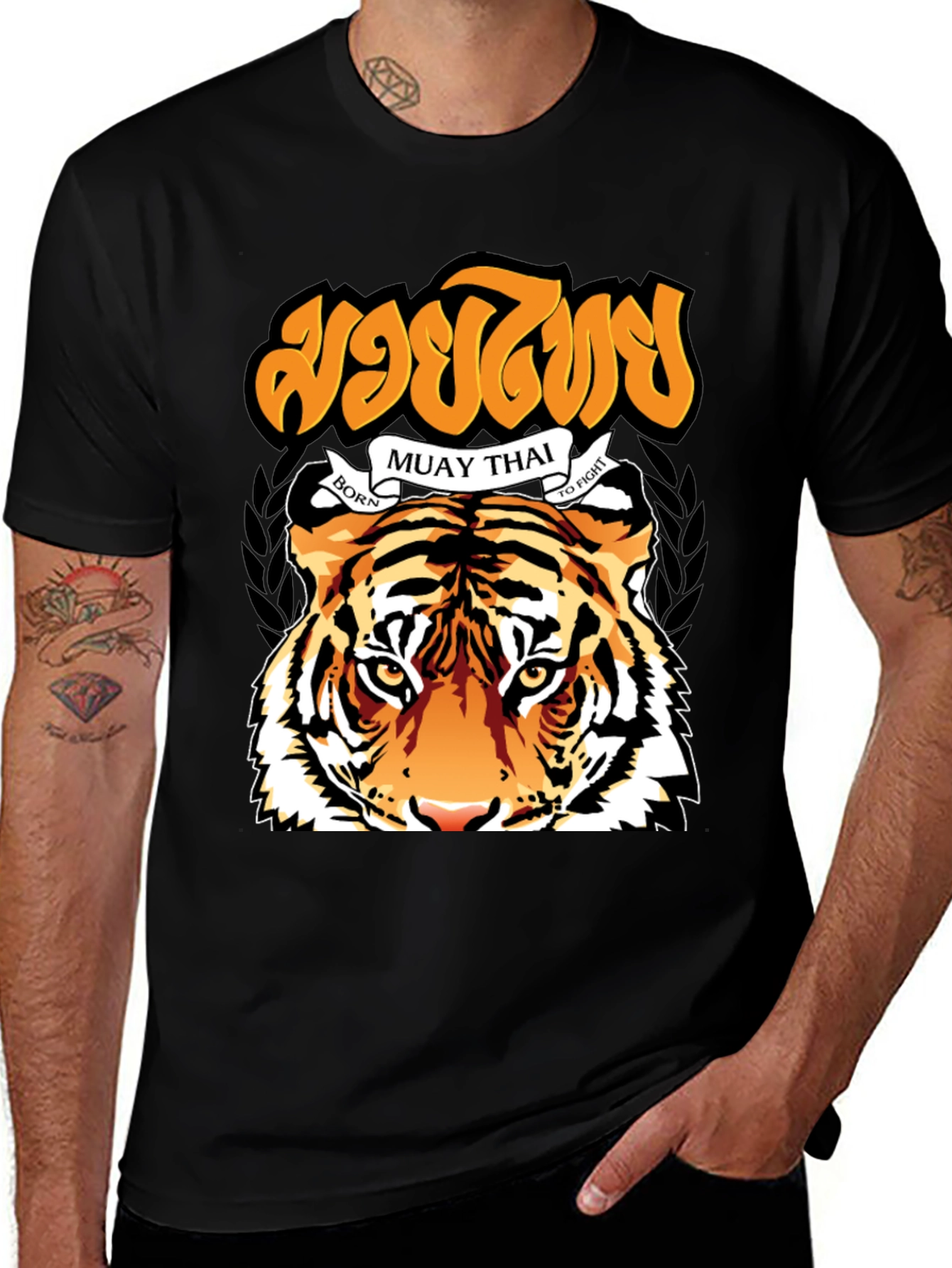 Muay Thai Tiger Graphic T-Shirt