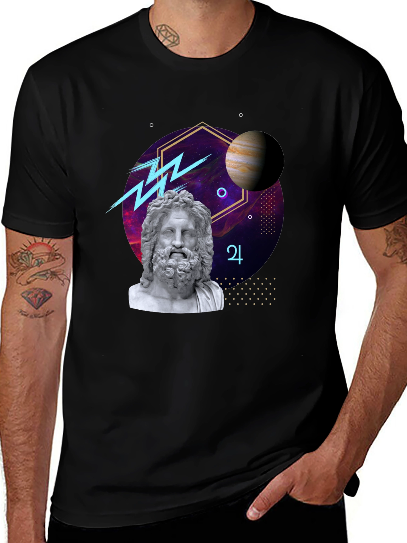 Variant 17 of Jupiter God Graphic T-Shirt