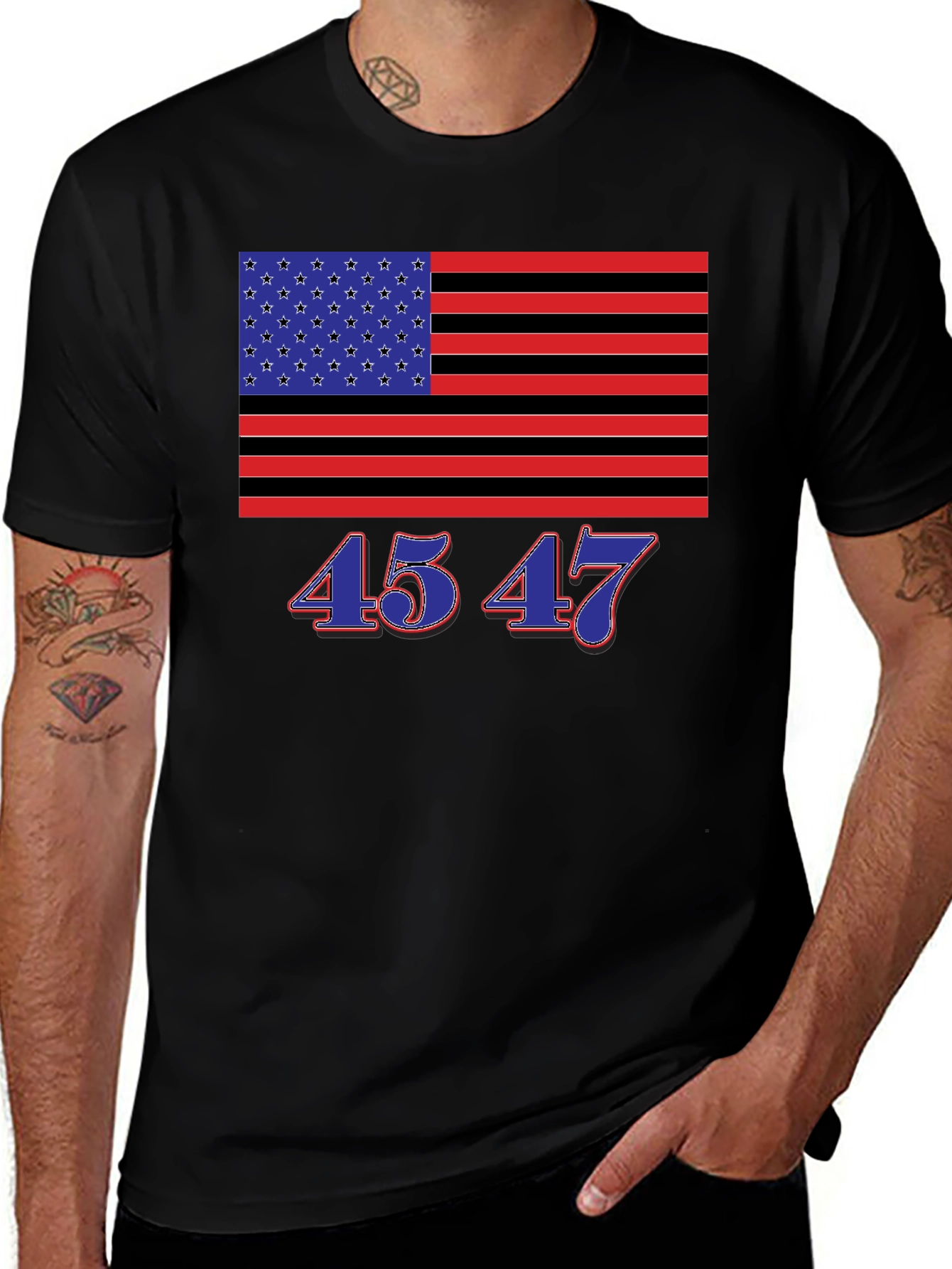 Variant 7 of Patriotic 45 47 Graphic Tee