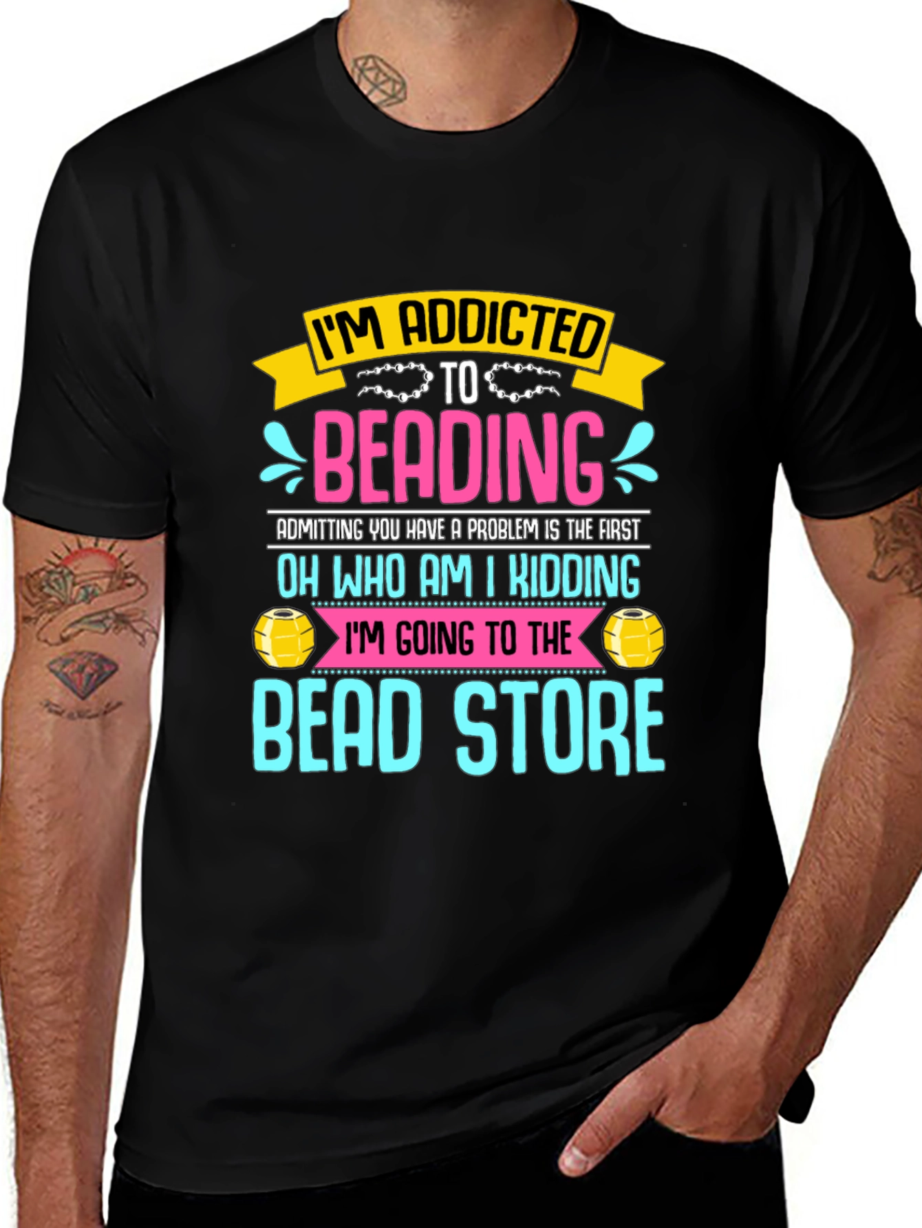 Addicted to Beading Graphic T-Shirt
