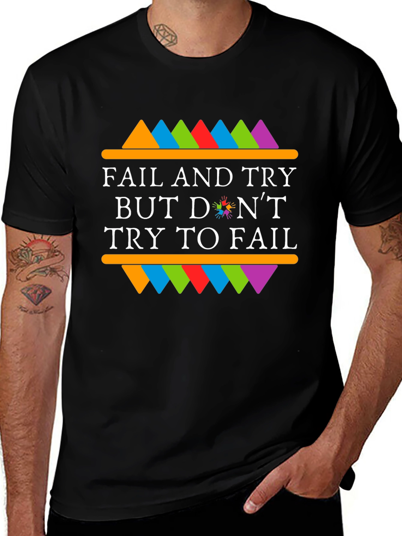 Variant 14 of Fail and Try Graphic Tee