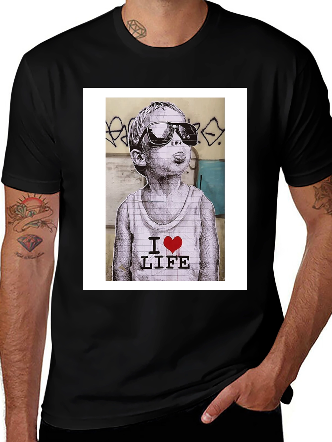 Variant 28 of I Heart Life Graphic T-Shirt
