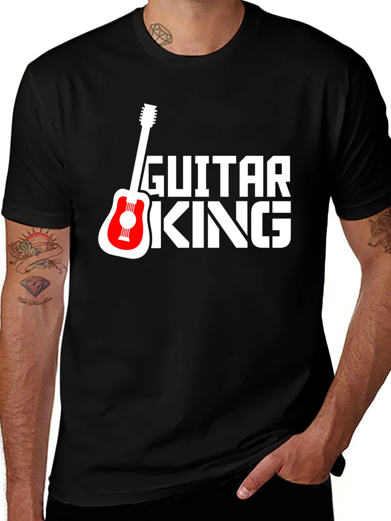Guitar King Graphic Tee - Black T-Shirt