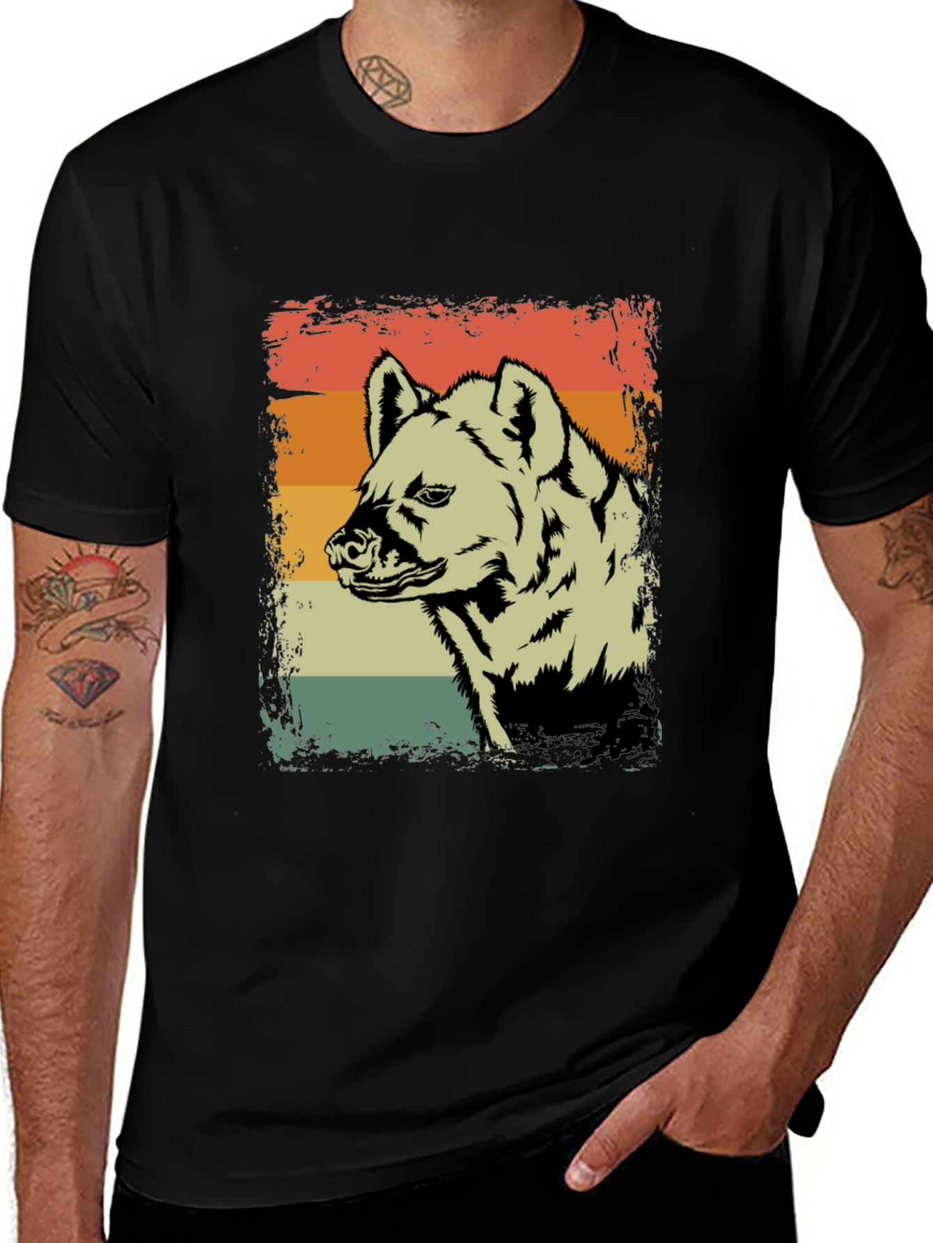 Variant 6 of Vintage Hyena Graphic Tee - Retro Animal T-Shirt
