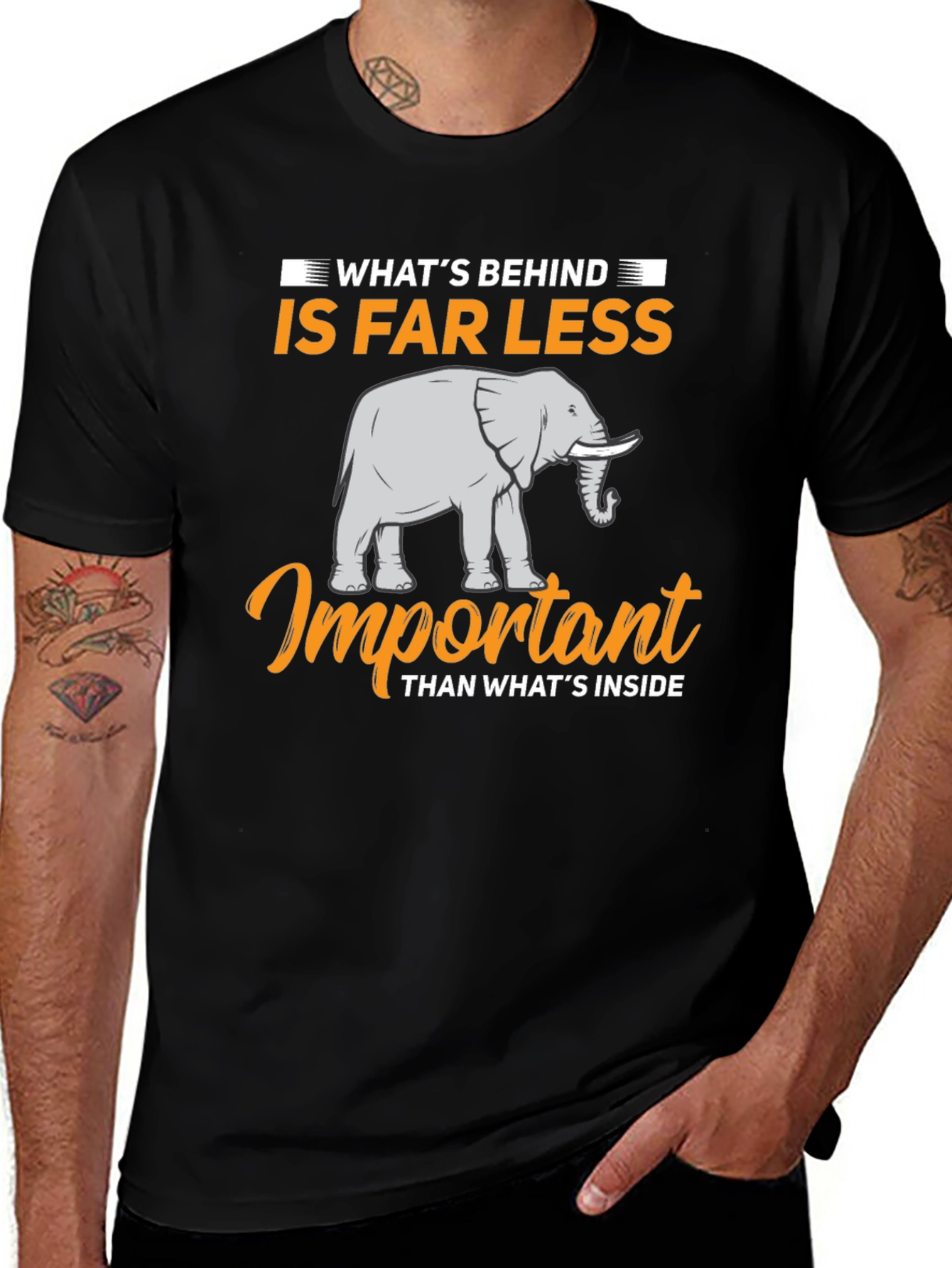 Variant 2 of Elephant T-Shirt: What's Behind Is Far Less
