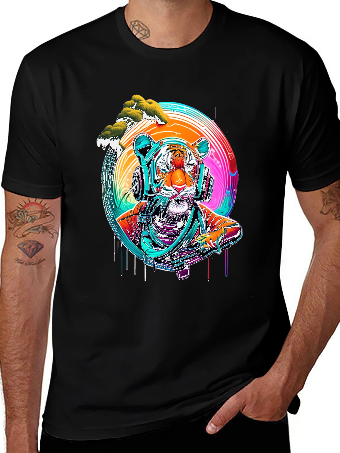 Variant 25 of Tiger DJ Graphic Tee - Cool & Trendy