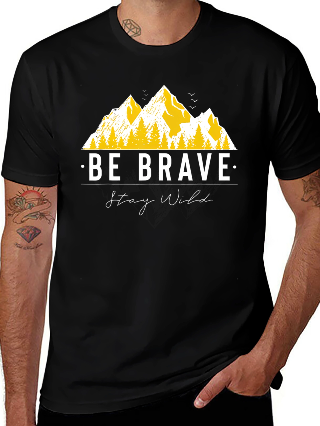 Variant 29 of Be Brave Stay Wild Graphic Tee