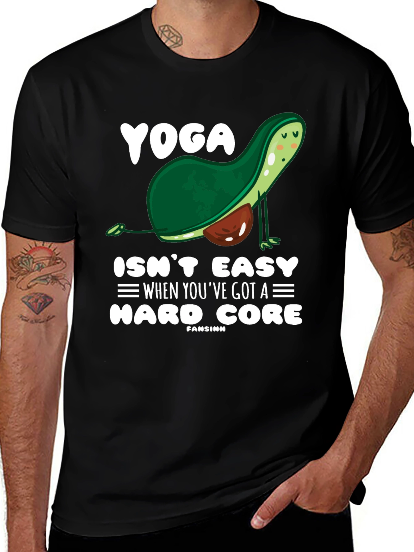 Variant 11 of Yoga Avocado Hard Core T-Shirt