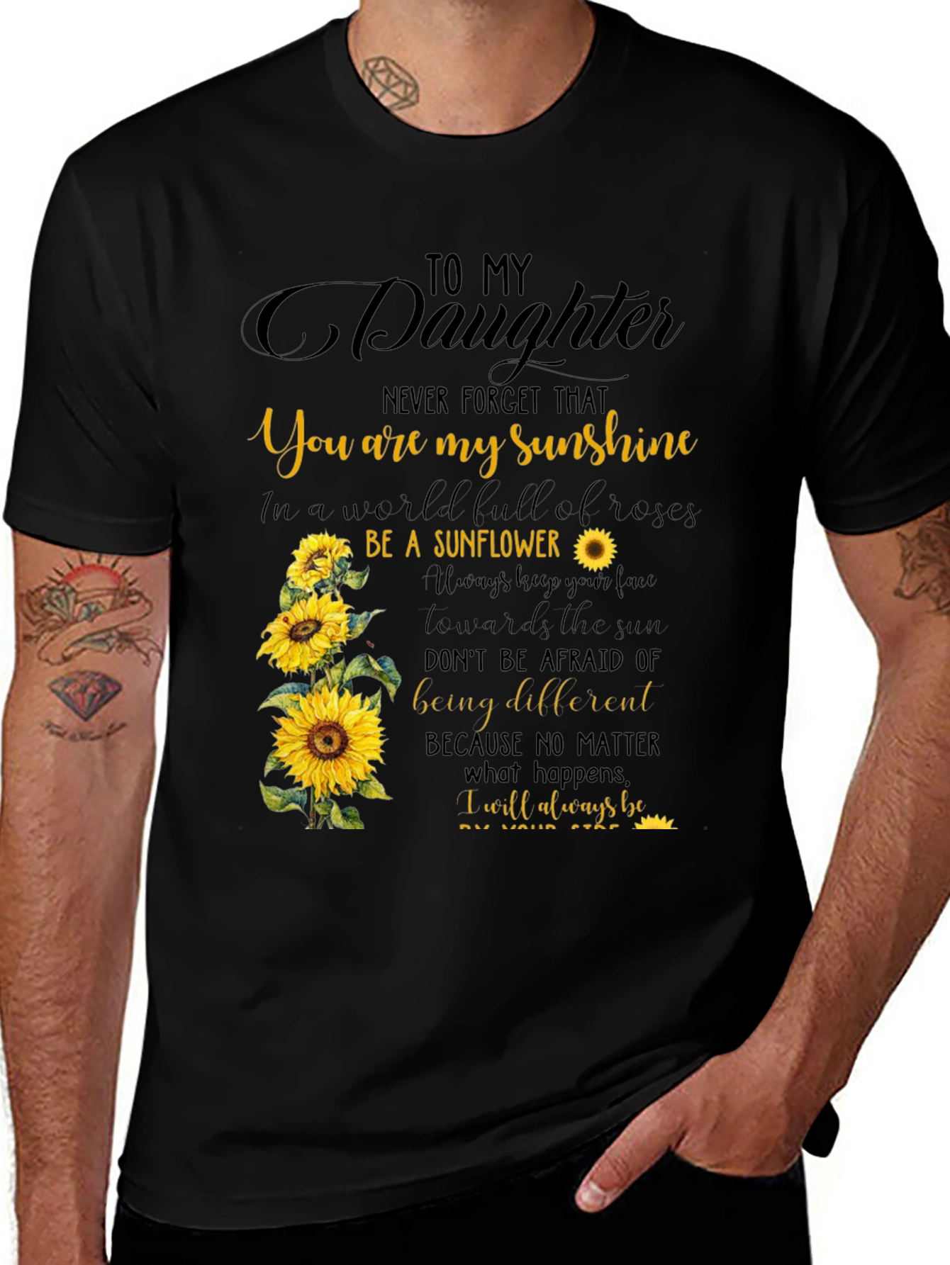 Variant 26 of To My Daughter Sunflower Graphic Tee