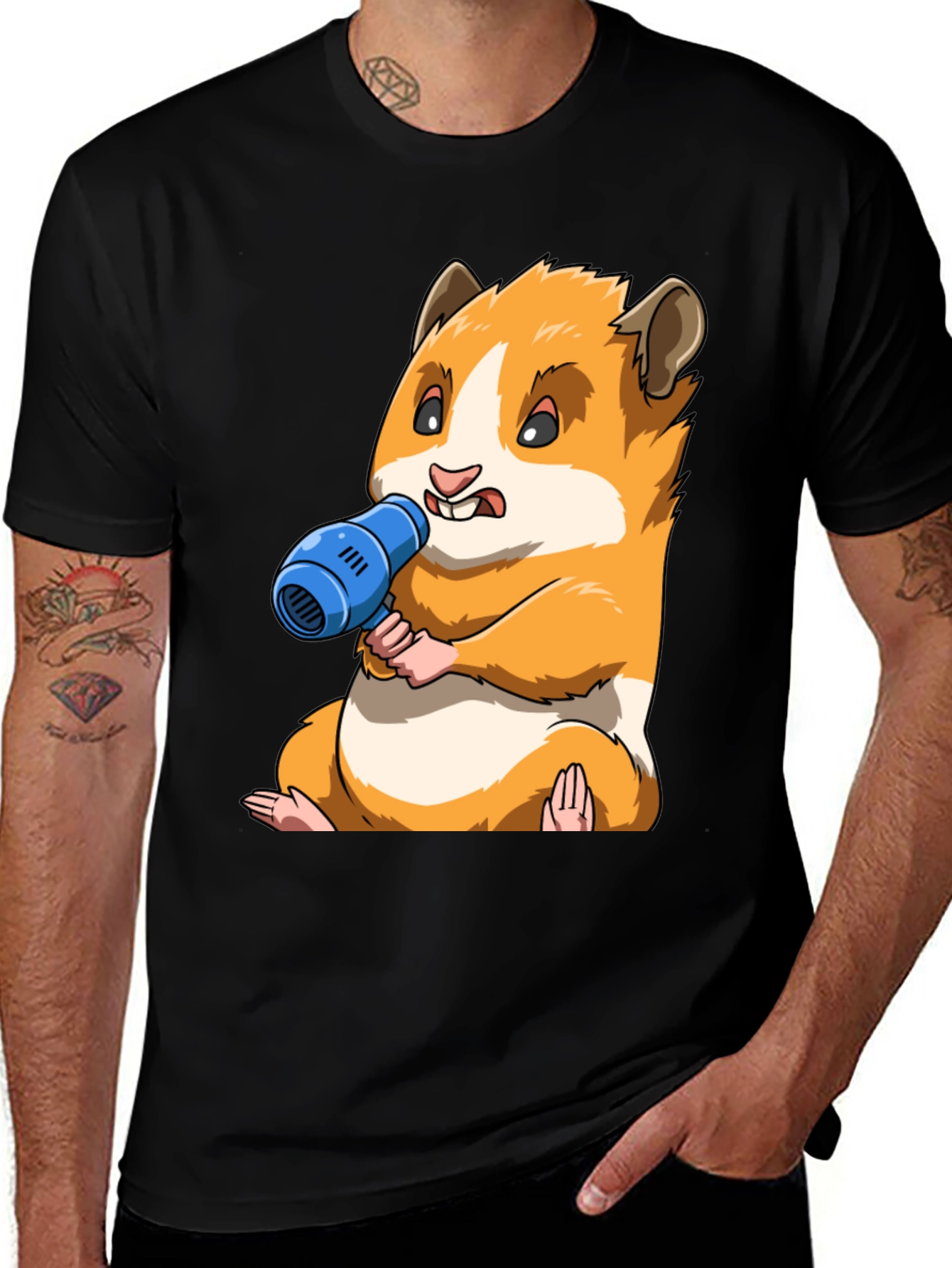 Variant 3 of Hamster with Blow Dryer Graphic Tee