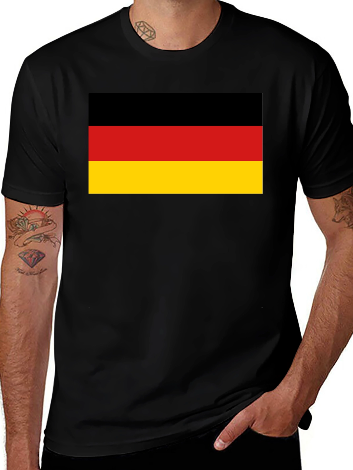 Germany Flag Graphic T-Shirt - Black