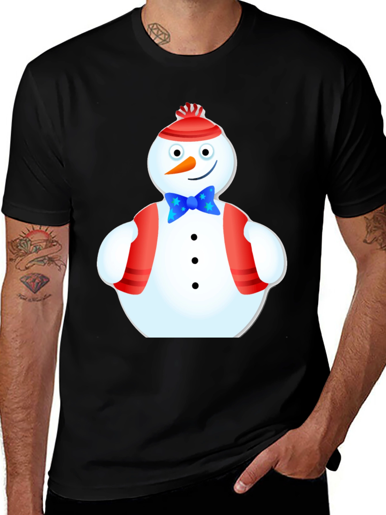 Variant 23 of Festive Snowman T-Shirt - Holiday Cheer